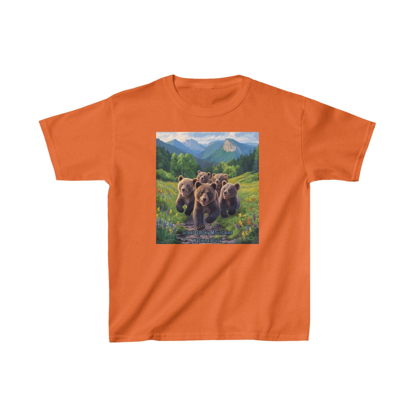 Great Smoky Mountains National Park Bears, Kids Heavy Cotton™ Tee