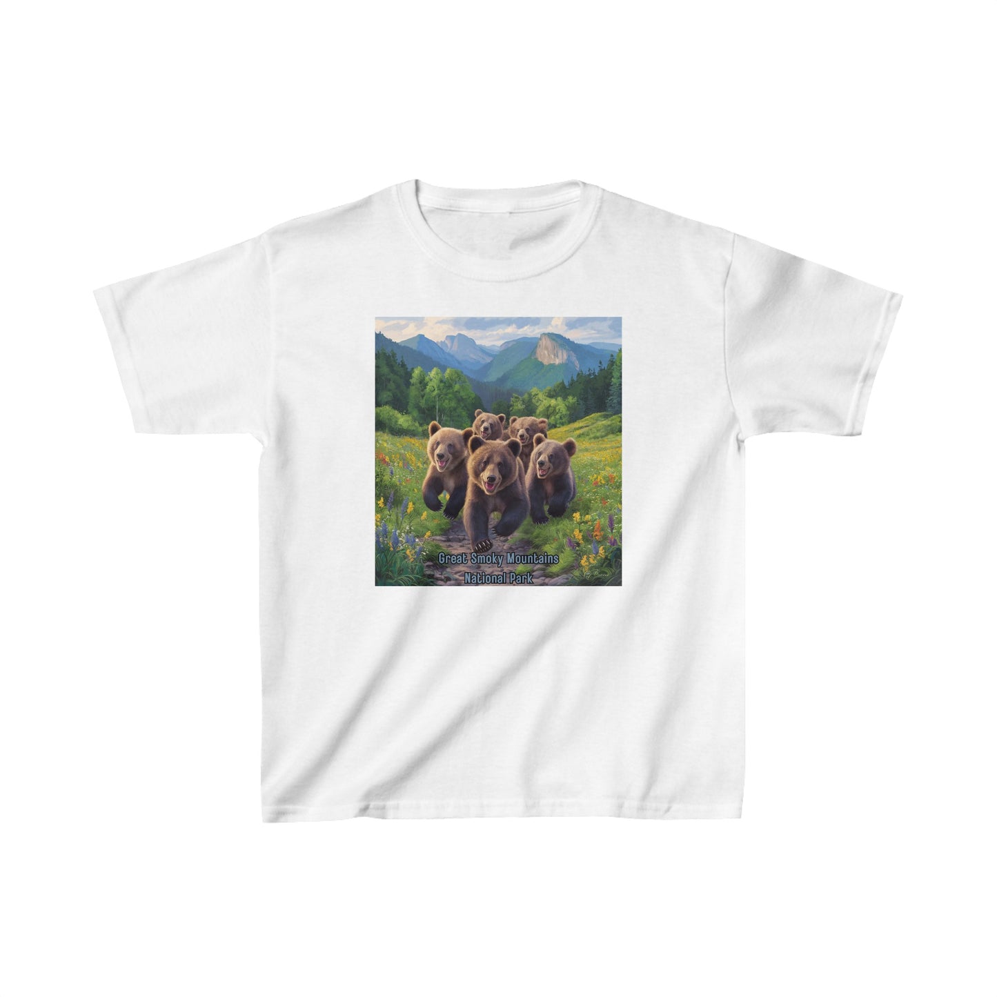 Great Smoky Mountains National Park Bears, Kids Heavy Cotton™ Tee