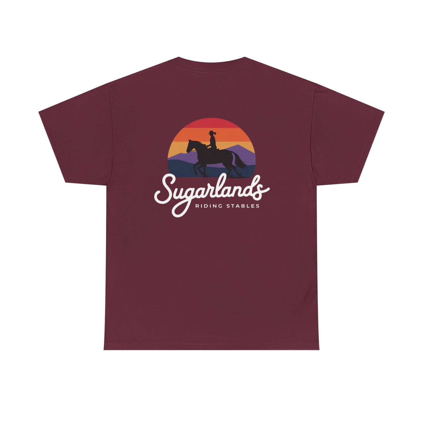 Sugarlands Riding Stables Sunset Rider Unisex Heavy Cotton Tee