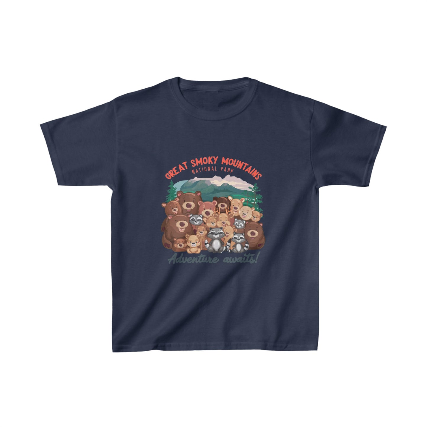 Great Smoky Mountains National Park Adventure Awaits Kids Heavy Cotton™ Tee