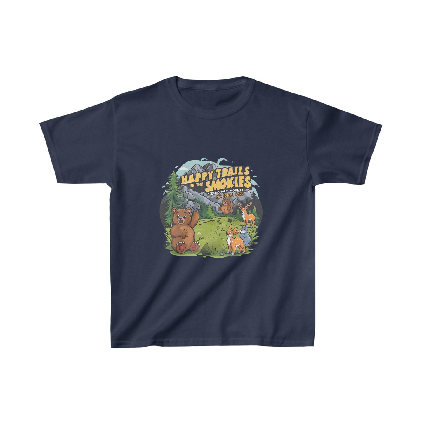 Great Smoky Mountains National Park Happy Trails Kids Heavy Cotton™ Tee