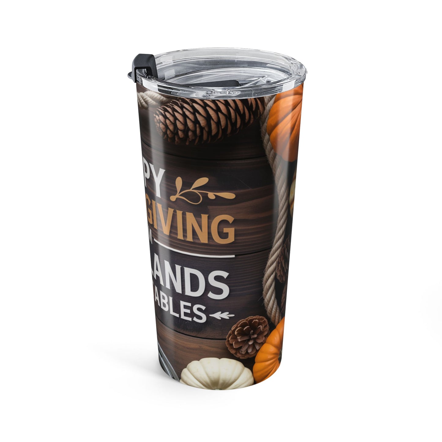 Happy Thanksgiving from Sugarlands Riding Stables – Rustic Fall Western Design Tumbler 20oz