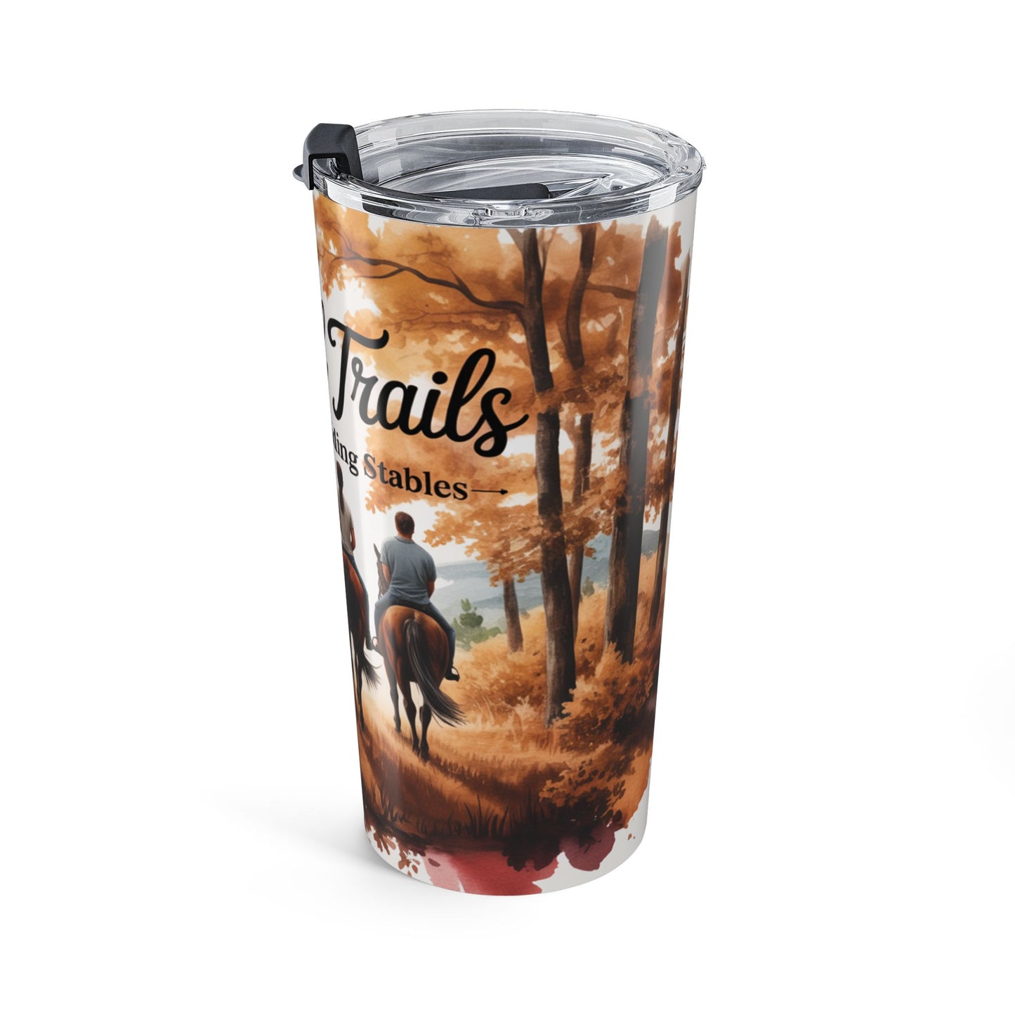 Grateful Trails – Sugarlands Riding Stables Fall Horseback Design Tumbler 20oz