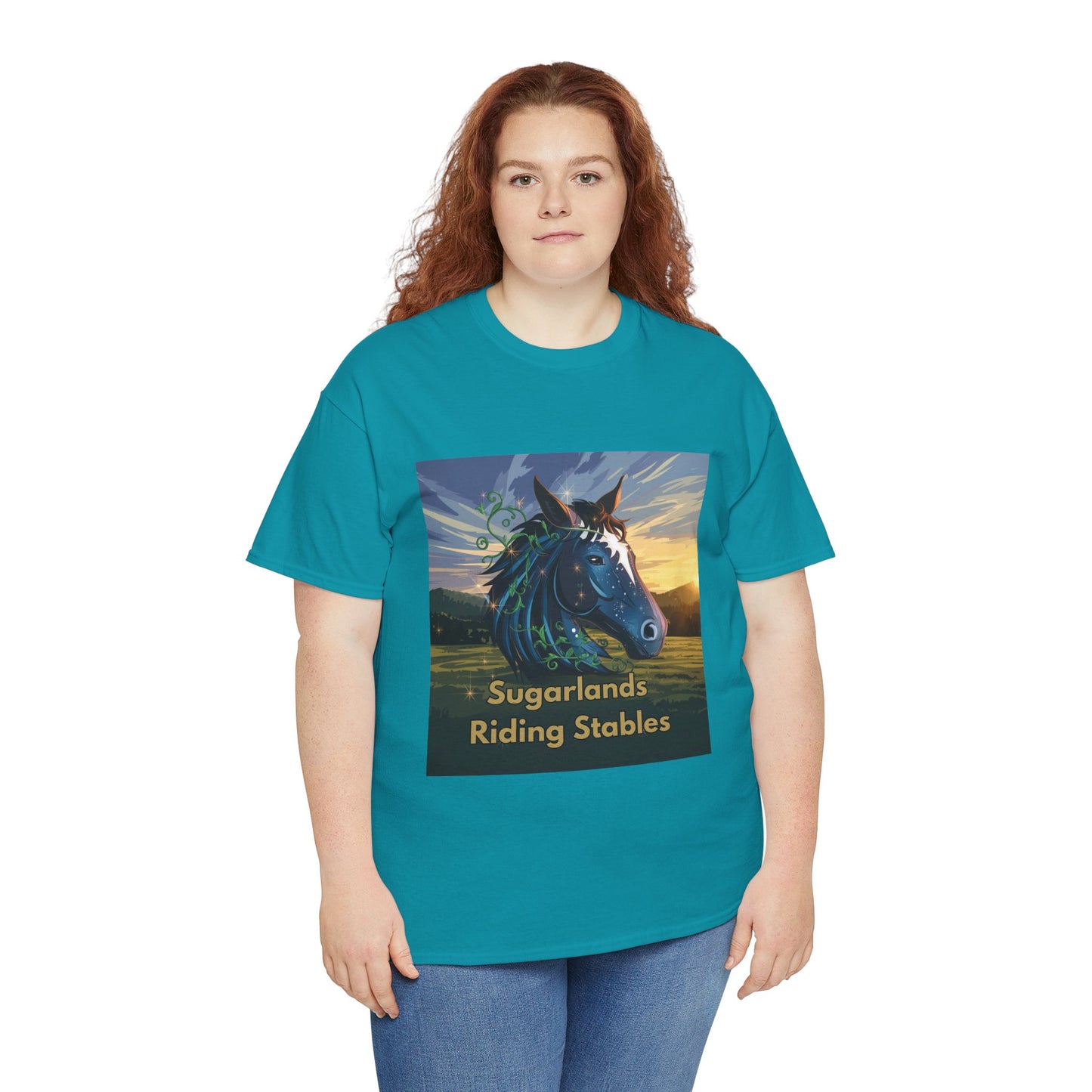 Sugarlands Riding Stables Horse Head Unisex Heavy Cotton Tee