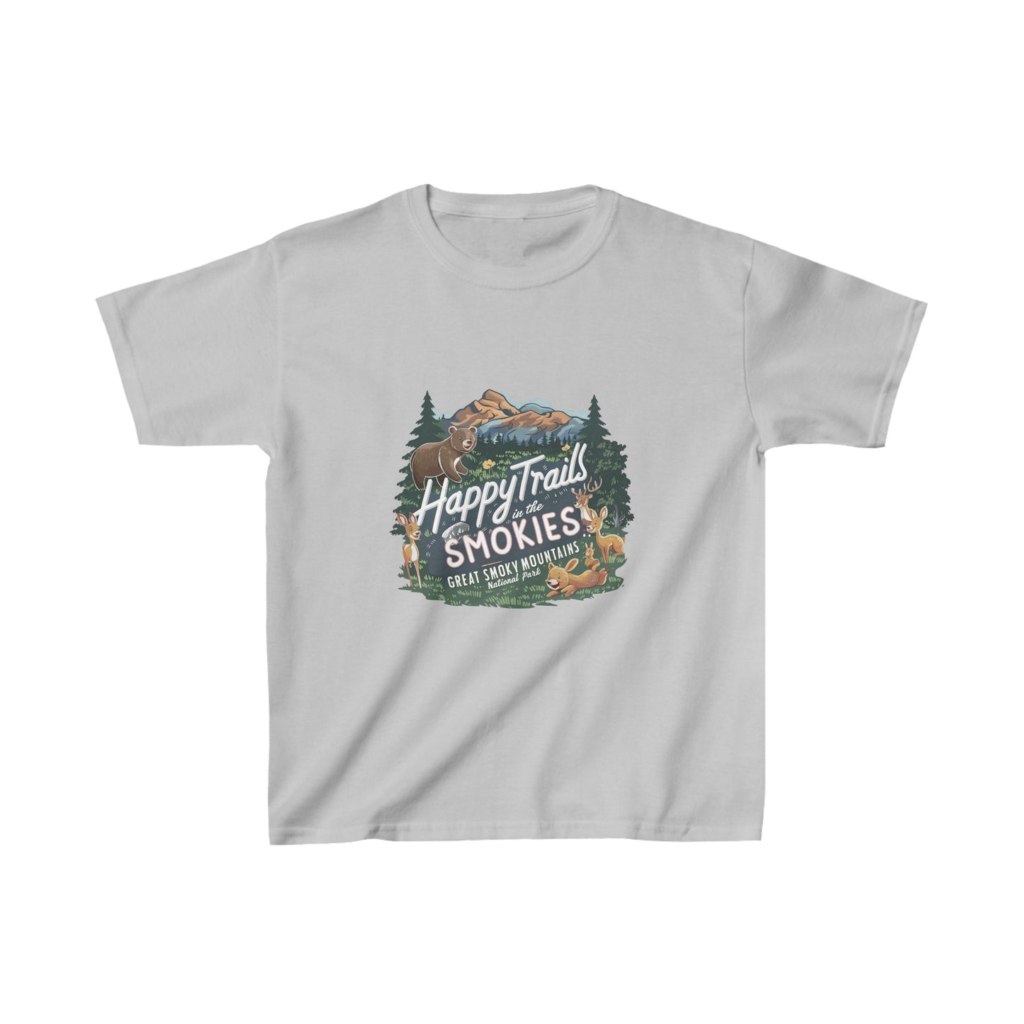 Great Smoky Mountains National Park Happy Trails Kids Heavy Cotton™ Tee