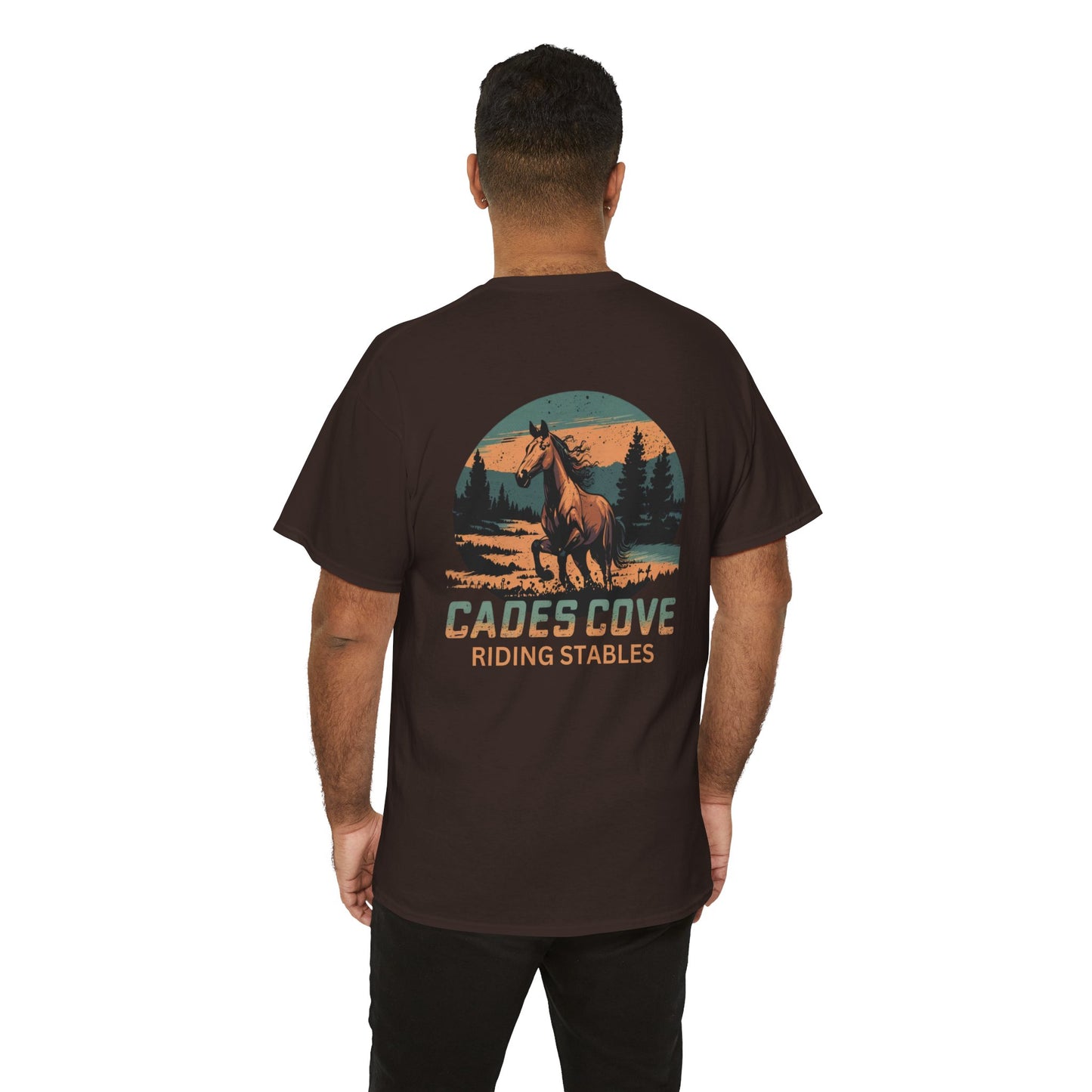 Cades Cove Riding Stables River Horse Unisex Heavy Cotton Tee