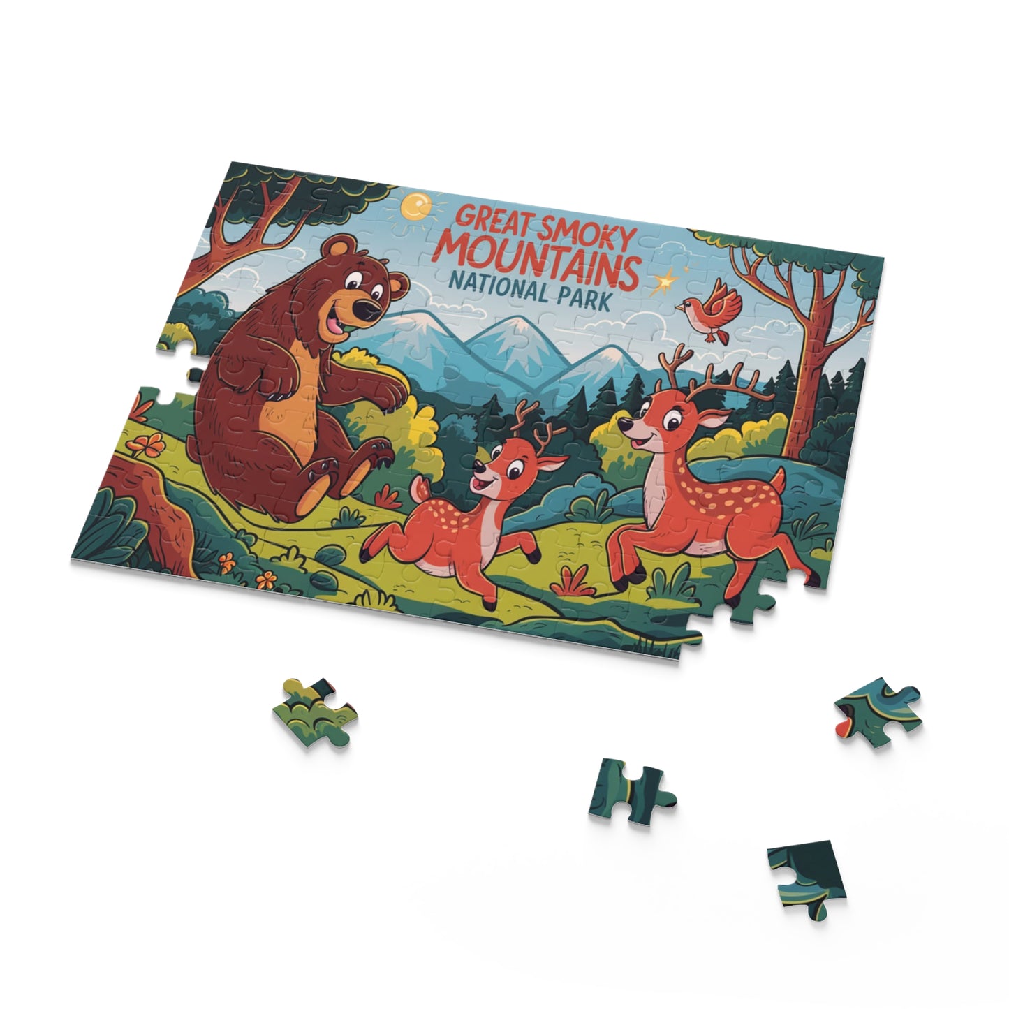 Great Smoky Mountains National Park Kids Bear, Deer Puzzle (120)