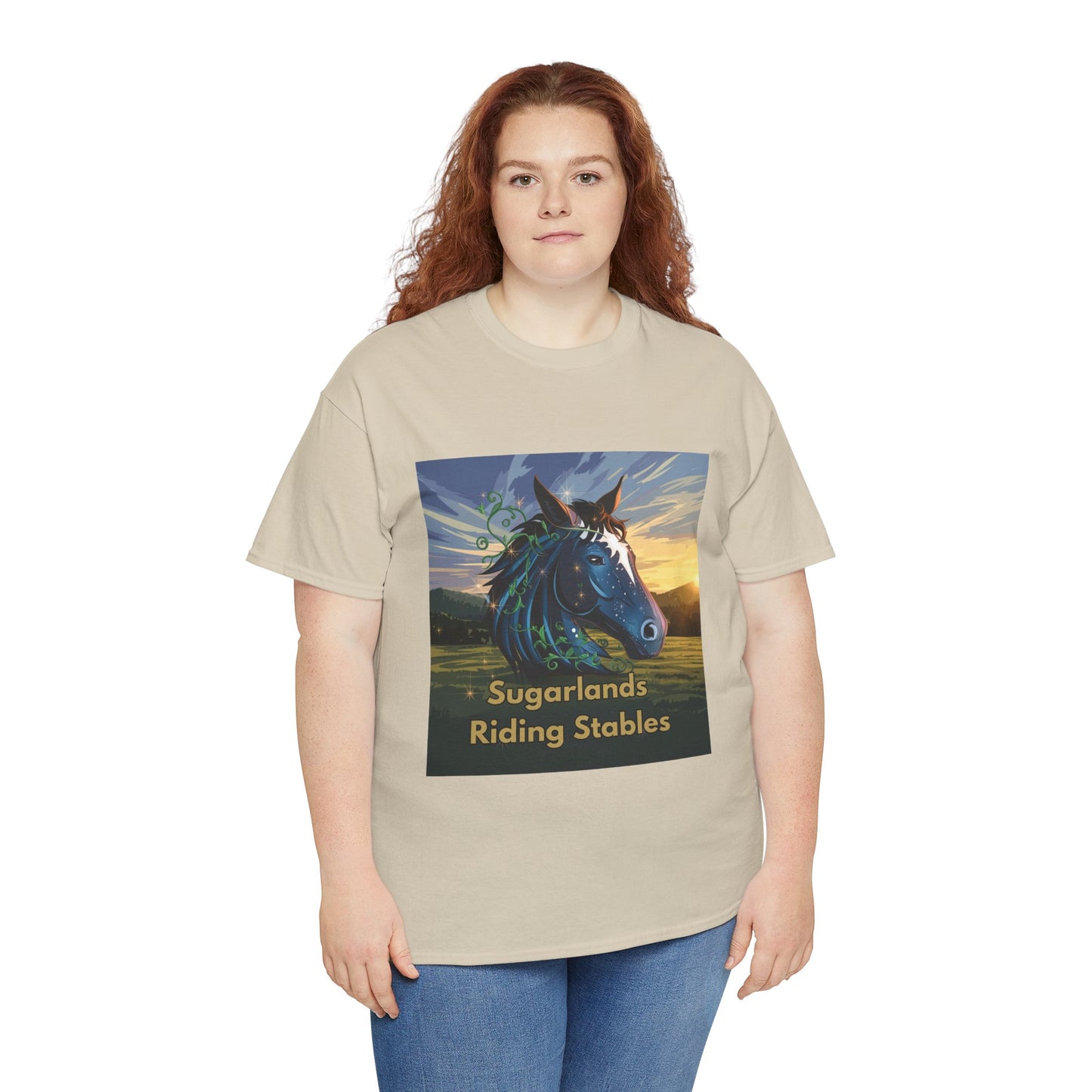 Sugarlands Riding Stables Horse Head Unisex Heavy Cotton Tee