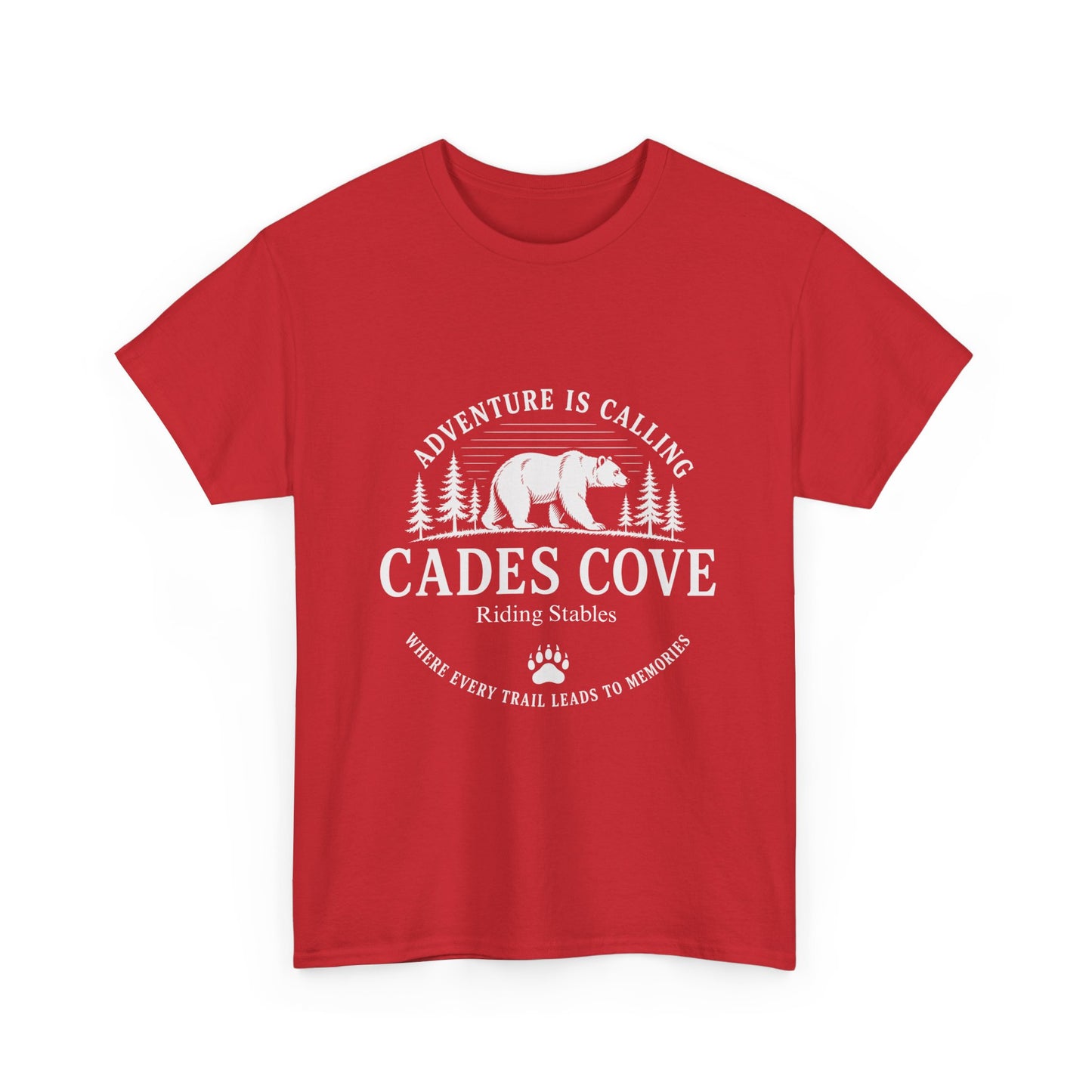 Cades Cove Riding Stables Adventure Is Calling Bear T-Shirt – Adult Smoky Mountains Tee