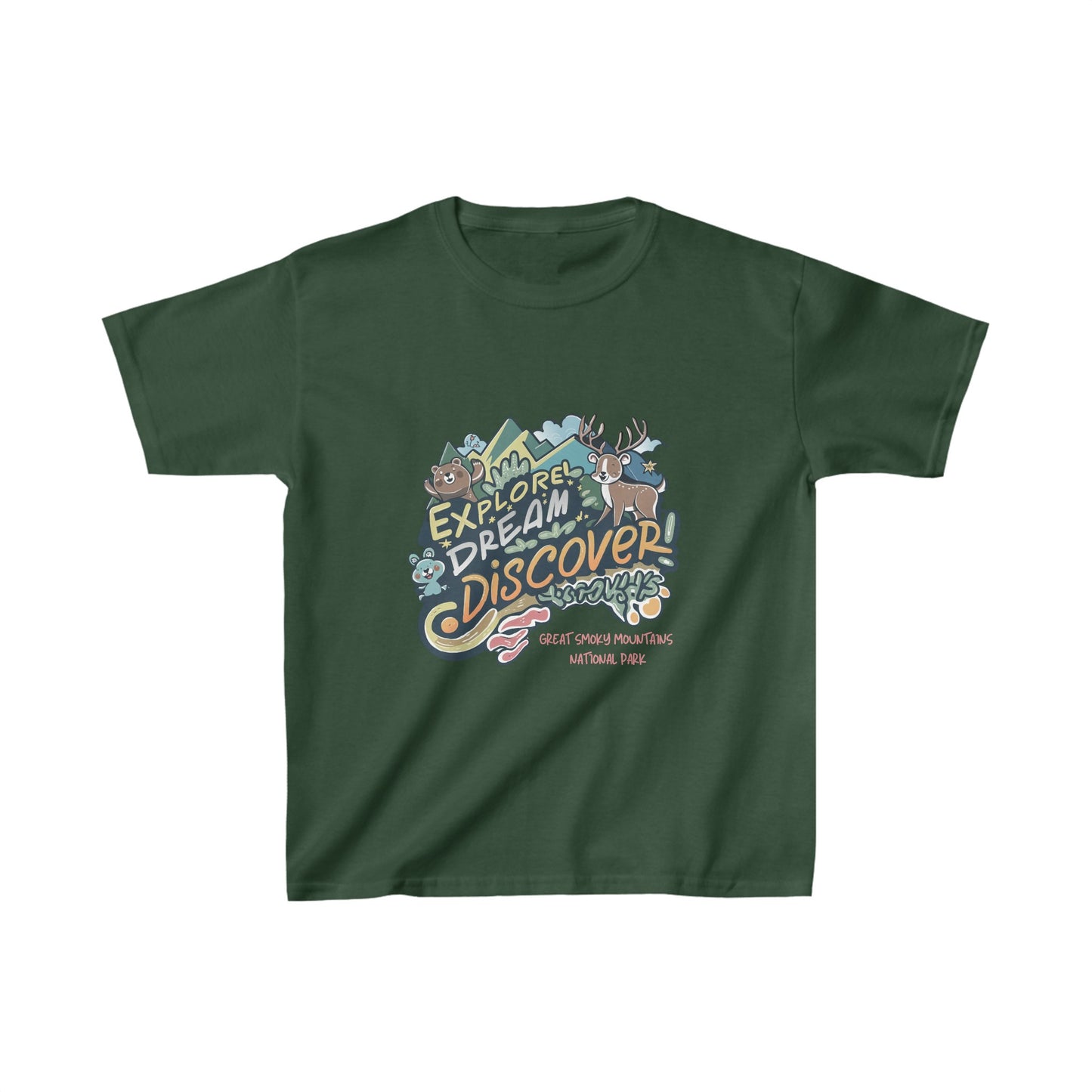 Great Smoky Mountains National Park Explore, Dream, Discover Kids Heavy Cotton™ Tee