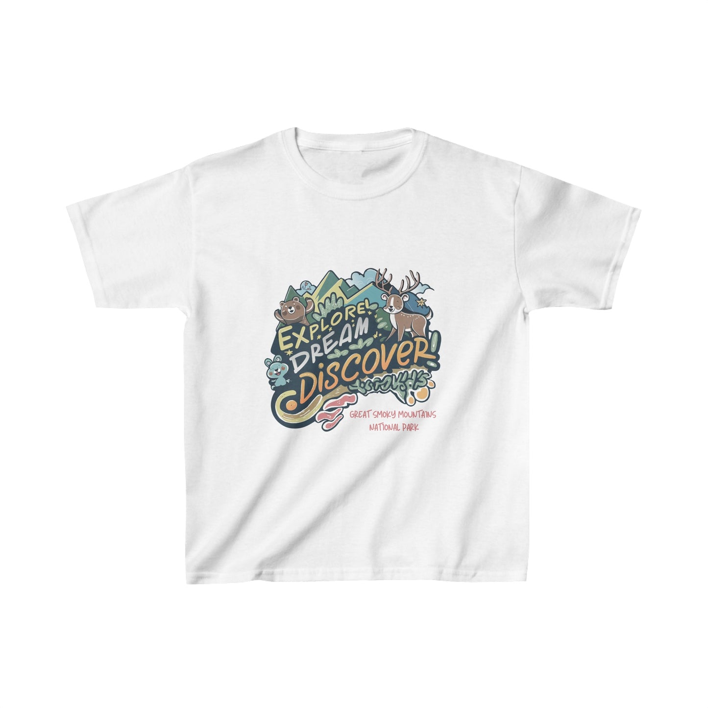 Great Smoky Mountains National Park Explore, Dream, Discover Kids Heavy Cotton™ Tee