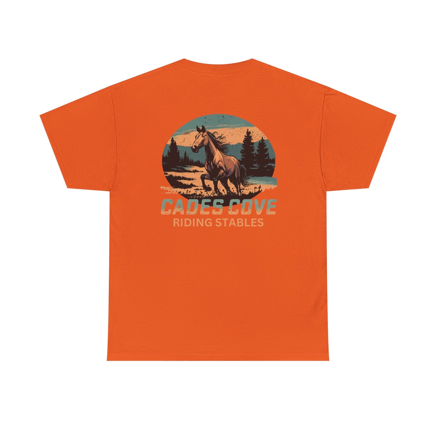 Cades Cove Riding Stables River Horse Unisex Heavy Cotton Tee