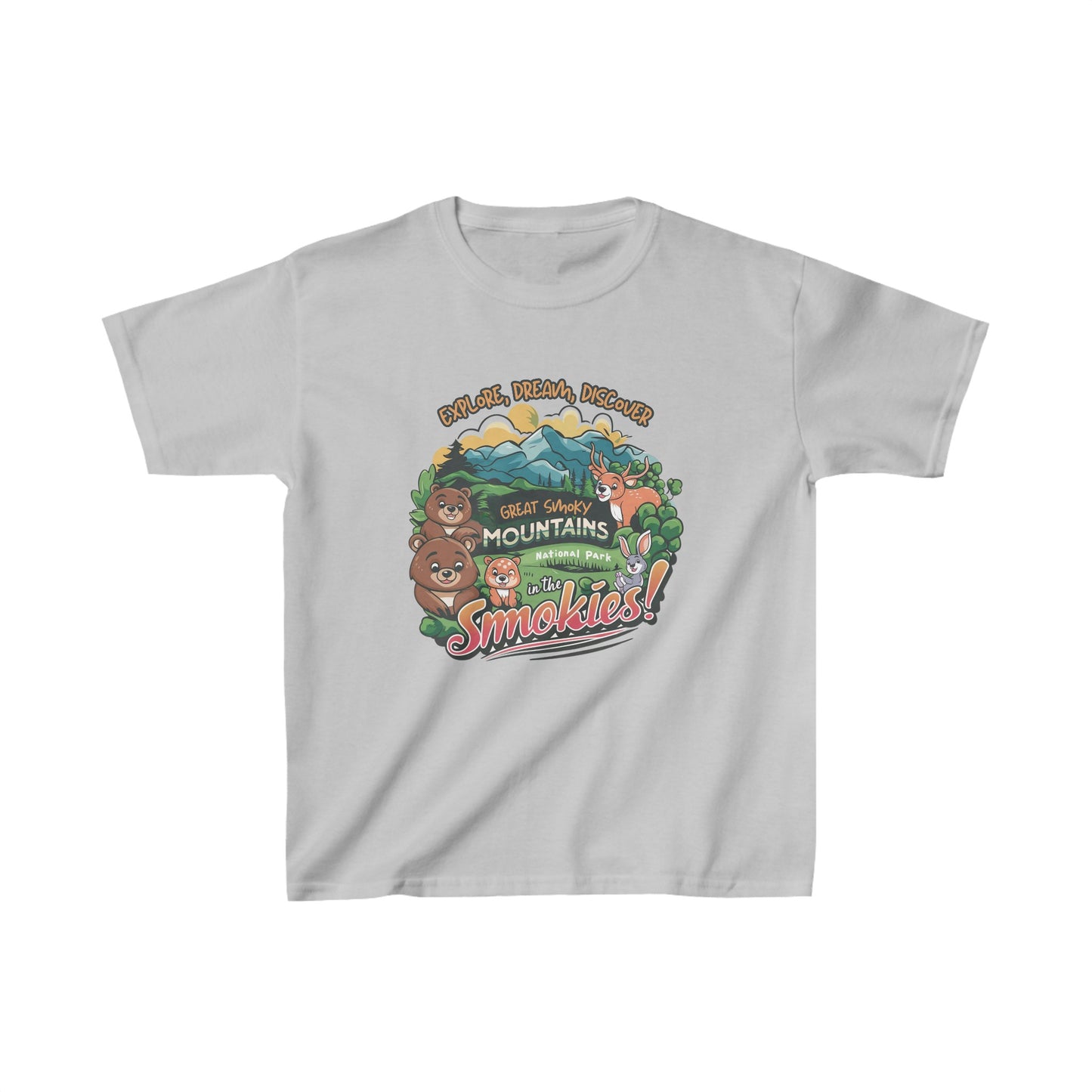 Great Smoky Mountains National Park Explore, Dream, Discover Kids Heavy Cotton™ Tee