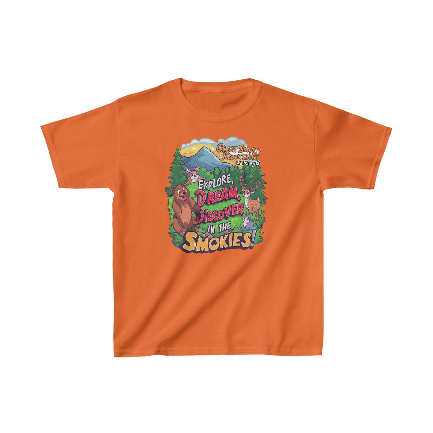 Great Smoky Mountains National Park Explore, Kids Heavy Cotton™ Tee