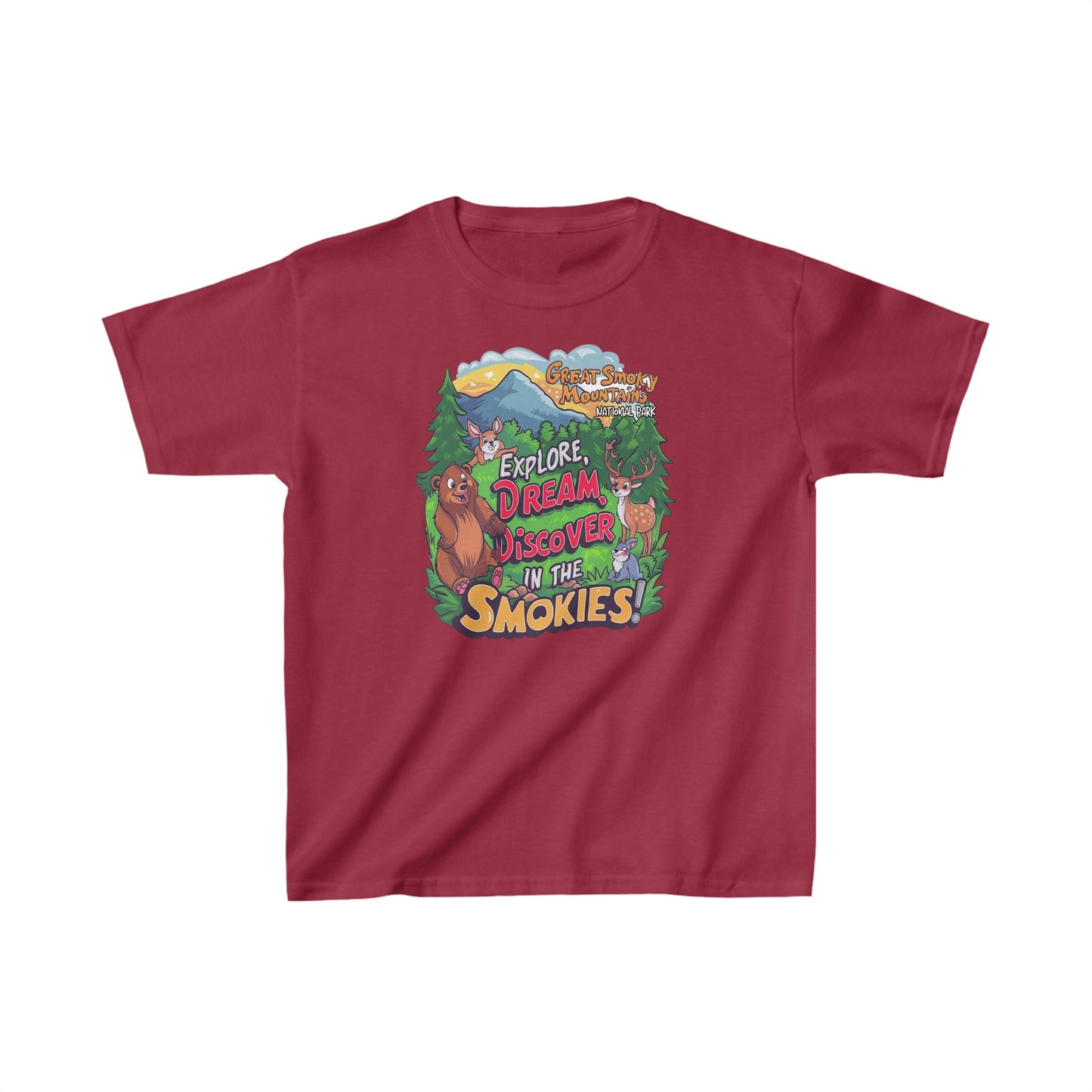 Great Smoky Mountains National Park Explore, Kids Heavy Cotton™ Tee