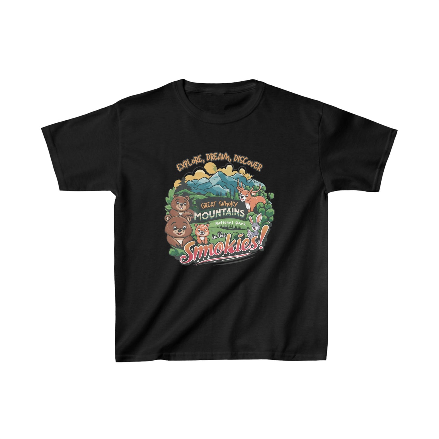 Great Smoky Mountains National Park Explore, Dream, Discover Kids Heavy Cotton™ Tee