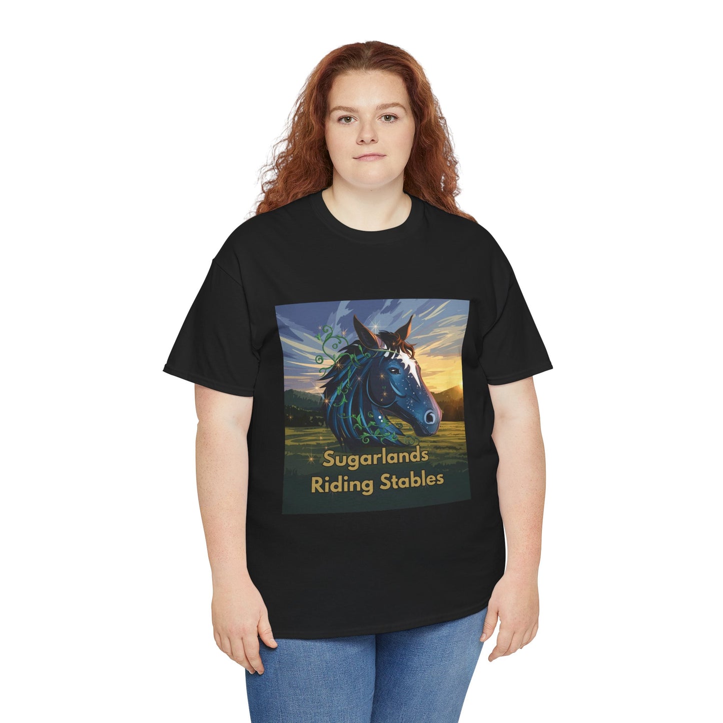 Sugarlands Riding Stables Horse Head Unisex Heavy Cotton Tee
