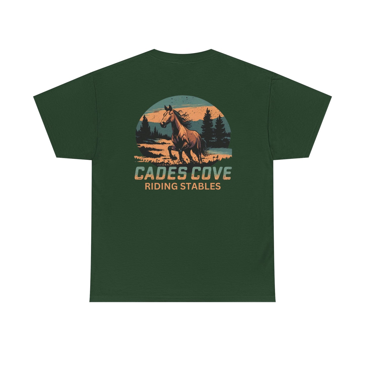 Cades Cove Riding Stables River Horse Unisex Heavy Cotton Tee