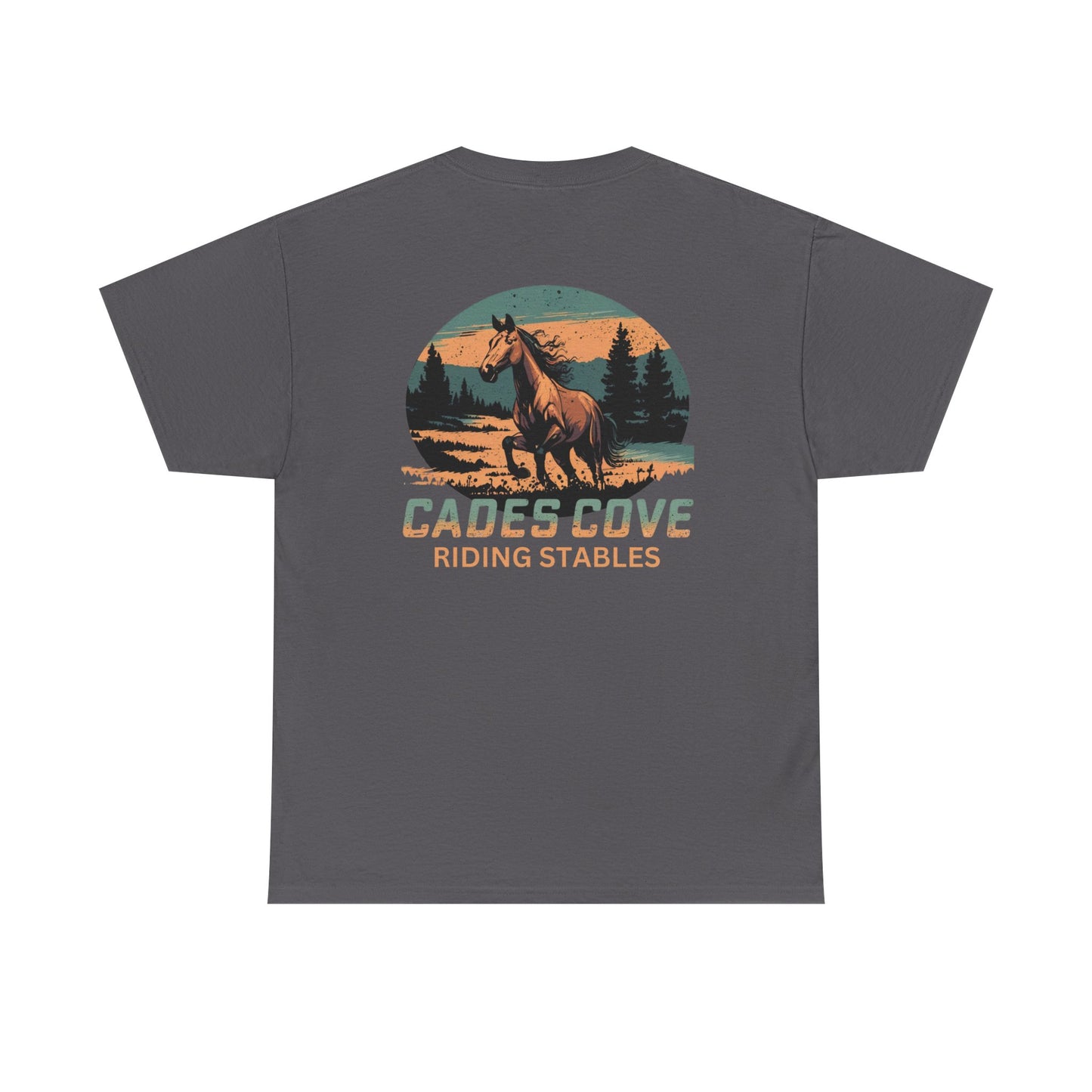 Cades Cove Riding Stables River Horse Unisex Heavy Cotton Tee