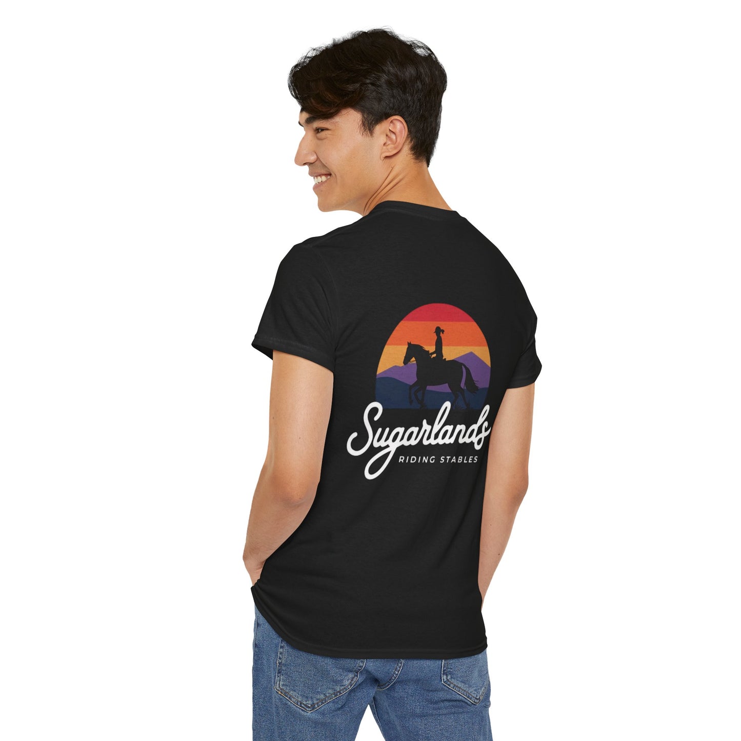 Sugarlands Riding Stables Sunset Rider Unisex Heavy Cotton Tee