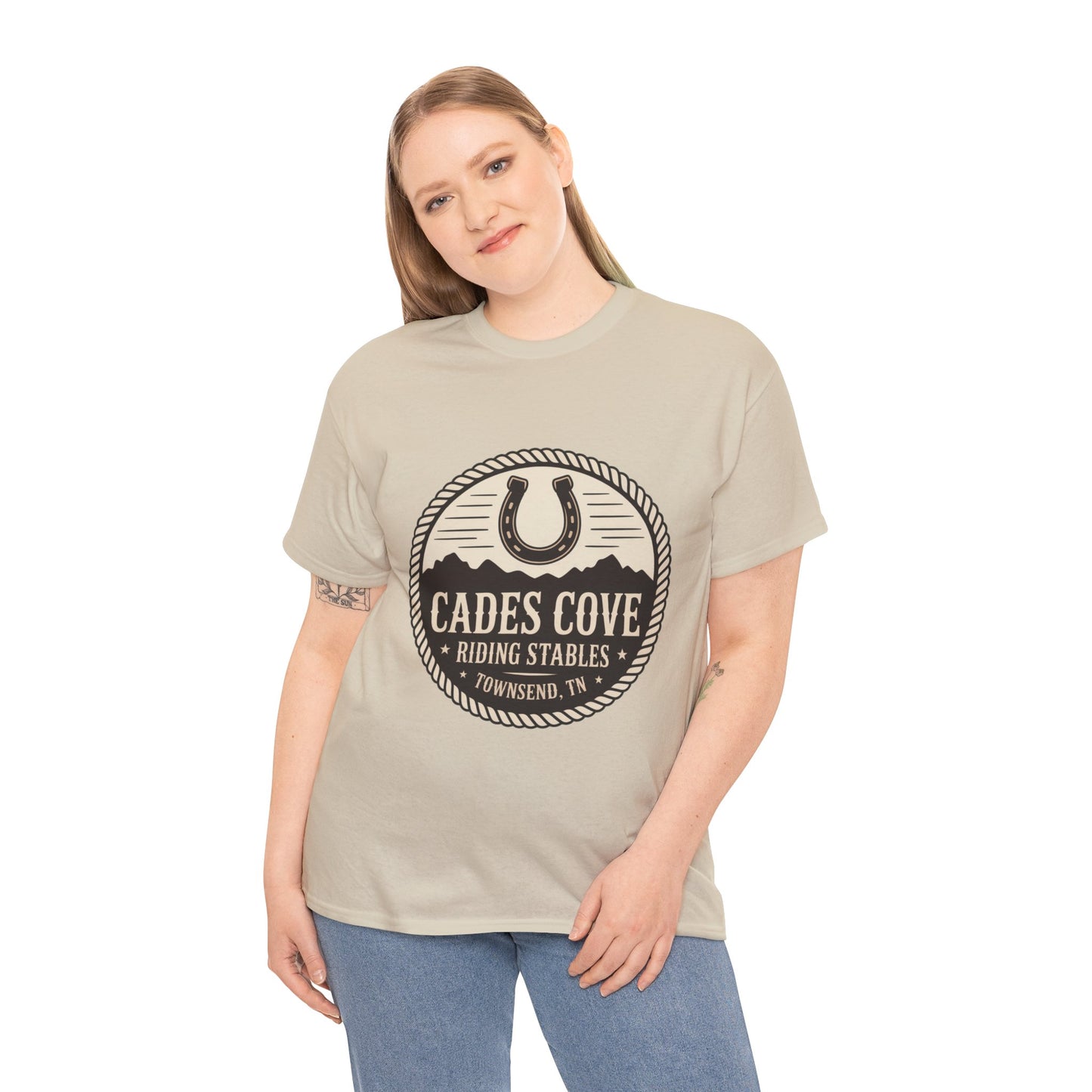 Cades Cove Riding Stables Townsend TN T-Shirt – Smoky Mountains Western Logo Tee
