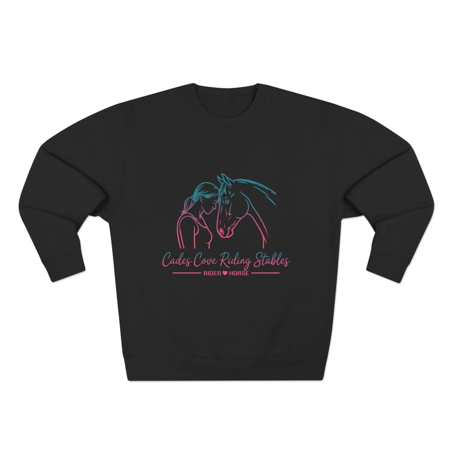 Cades Cove Harmony – Rider ♥ Horse (Pastel Edition) Unisex Crewneck Sweatshirt