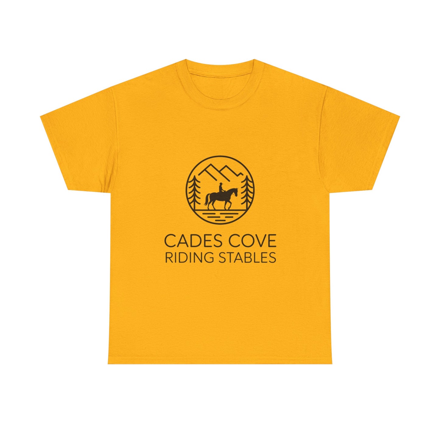 Cades Cove Riding Stables Circle Emblem T-Shirt – Smoky Mountains Western Trail Ride Tee
