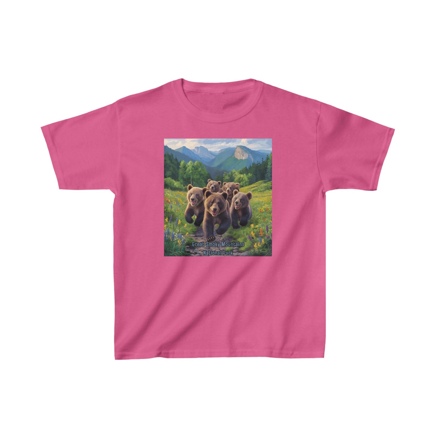 Great Smoky Mountains National Park Bears, Kids Heavy Cotton™ Tee
