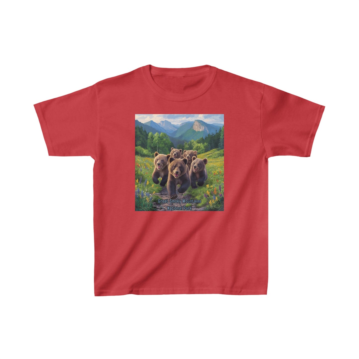 Great Smoky Mountains National Park Bears, Kids Heavy Cotton™ Tee