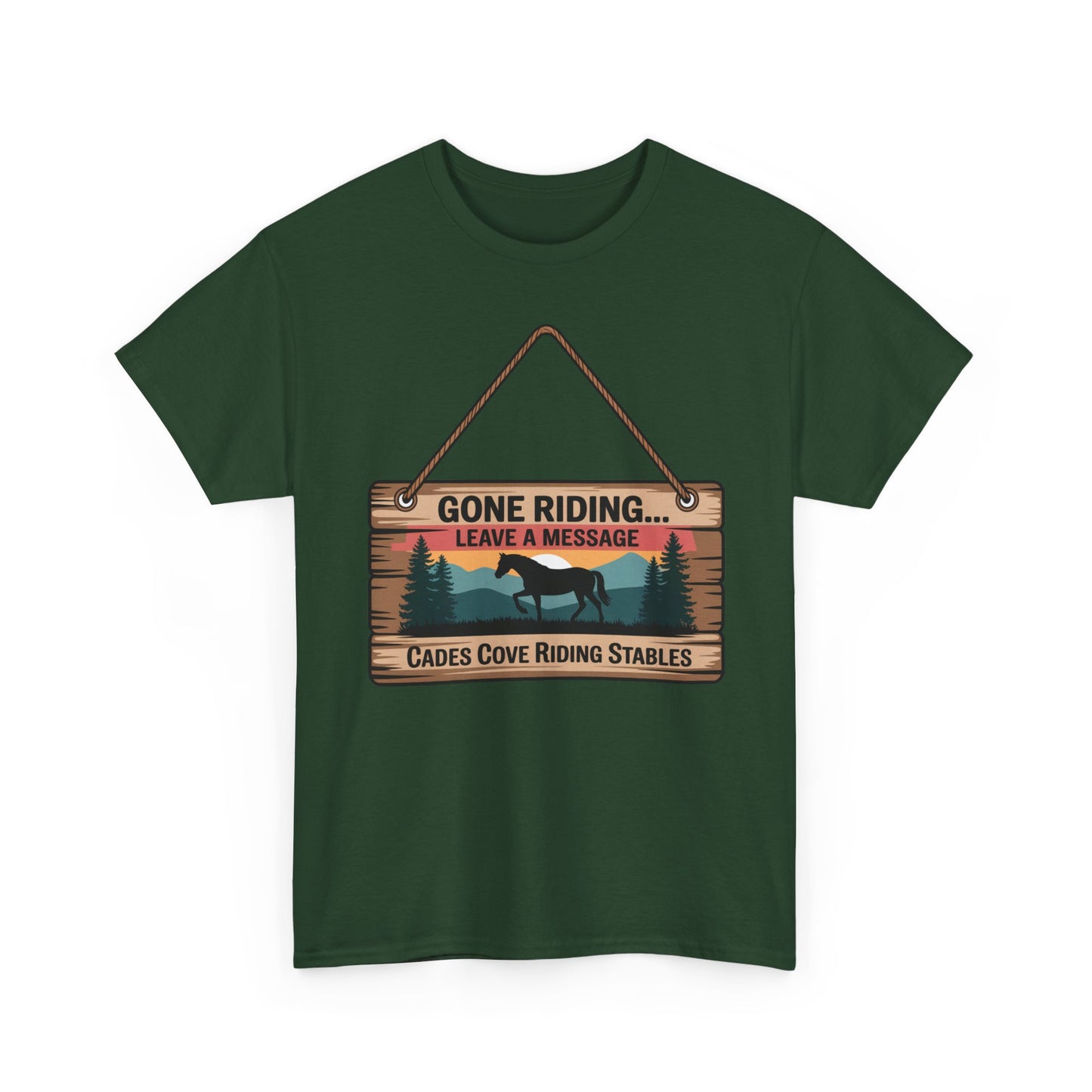Gone Riding Leave a Message Cades Cove Riding Stables Shirt – Funny Horse Lover Tee