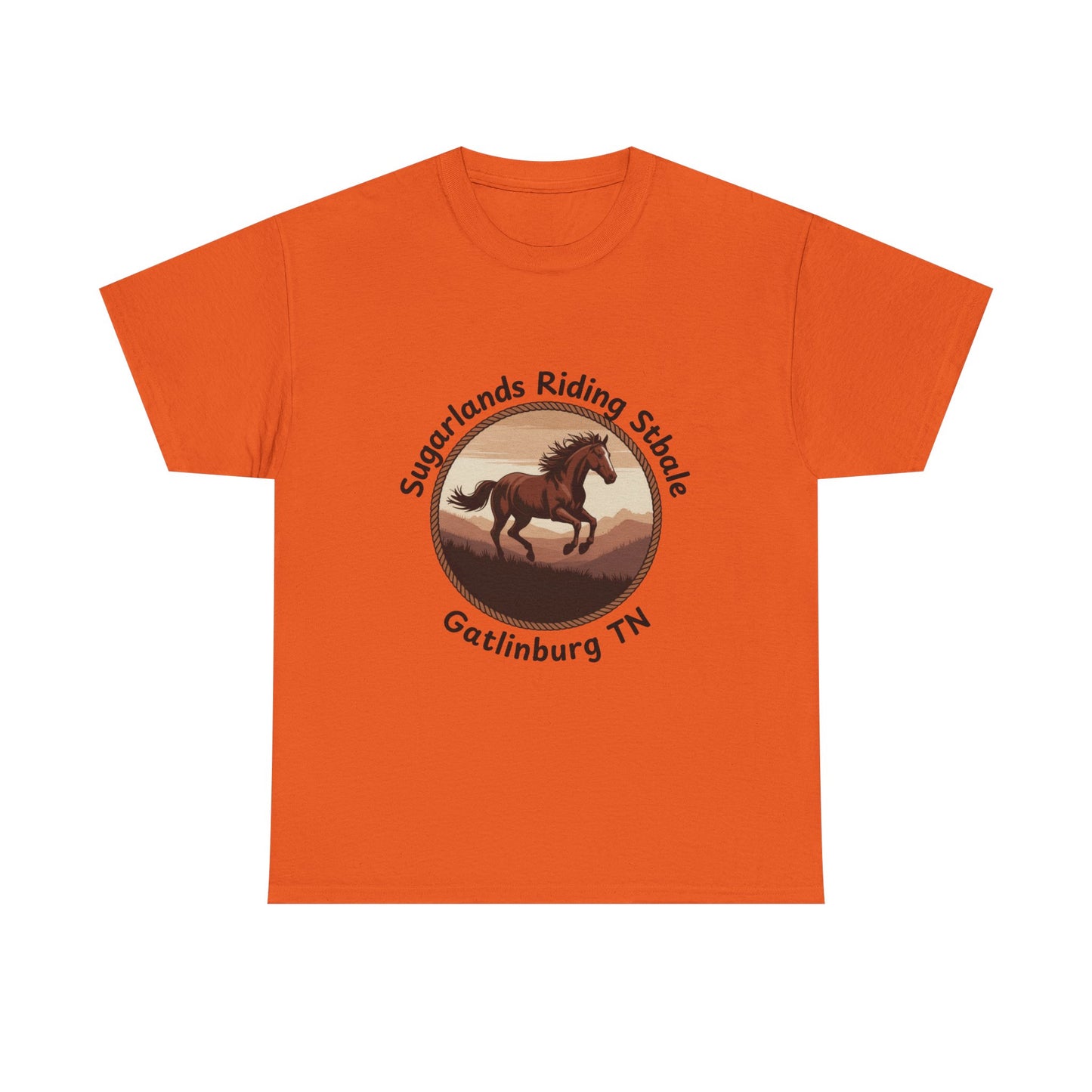 Running Horse T-Shirt – Sugarlands Riding Stables Gatlinburg Tennessee Western Sunset Tee
