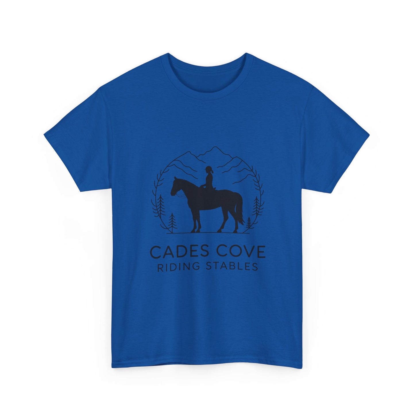 Cades Cove Riding Stables Minimalist T-Shirt – Smoky Mountains Horseback Silhouette Tee