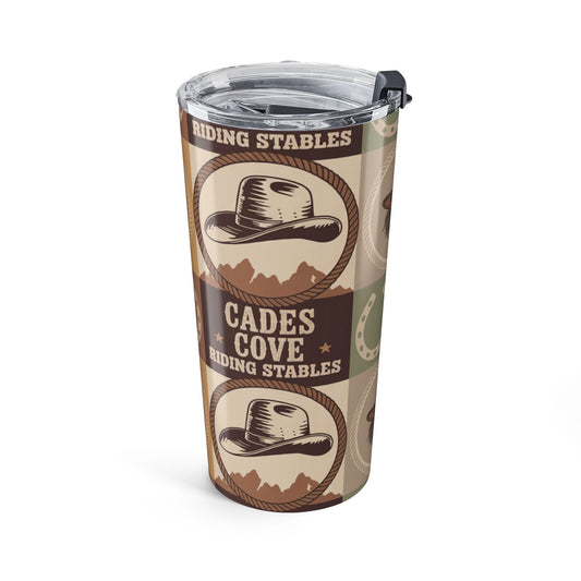Cades Cove Ranch Life Patchwork Tumbler 20oz
