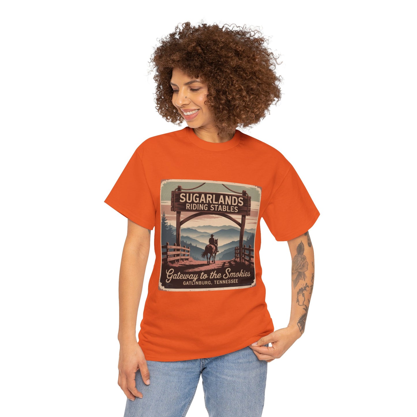 Sugarlands Riding Stables T-Shirt – Gateway to the Smokies Gatlinburg Tennessee Horseback Tee