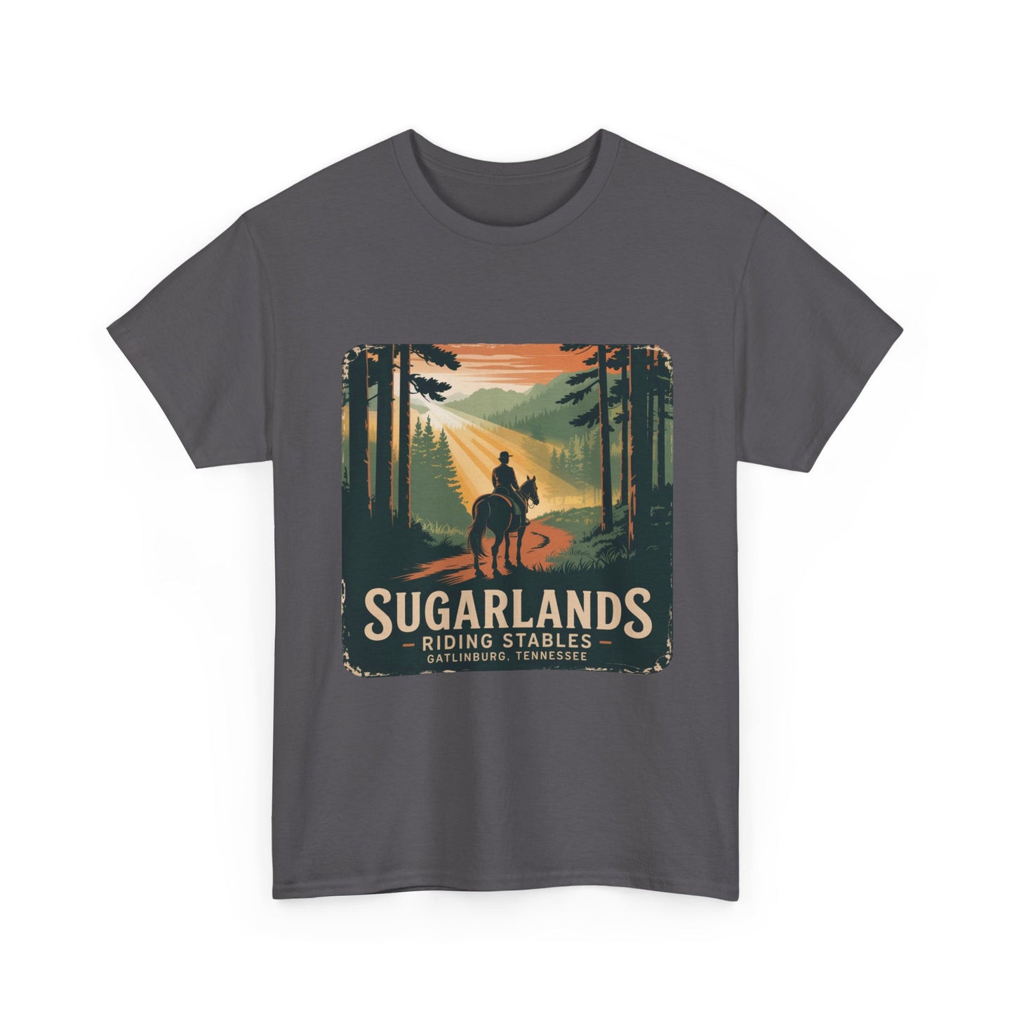 Sugarlands Riding Stables T-Shirt – Gatlinburg Tennessee Scenic Smoky Mountains Trail Tee