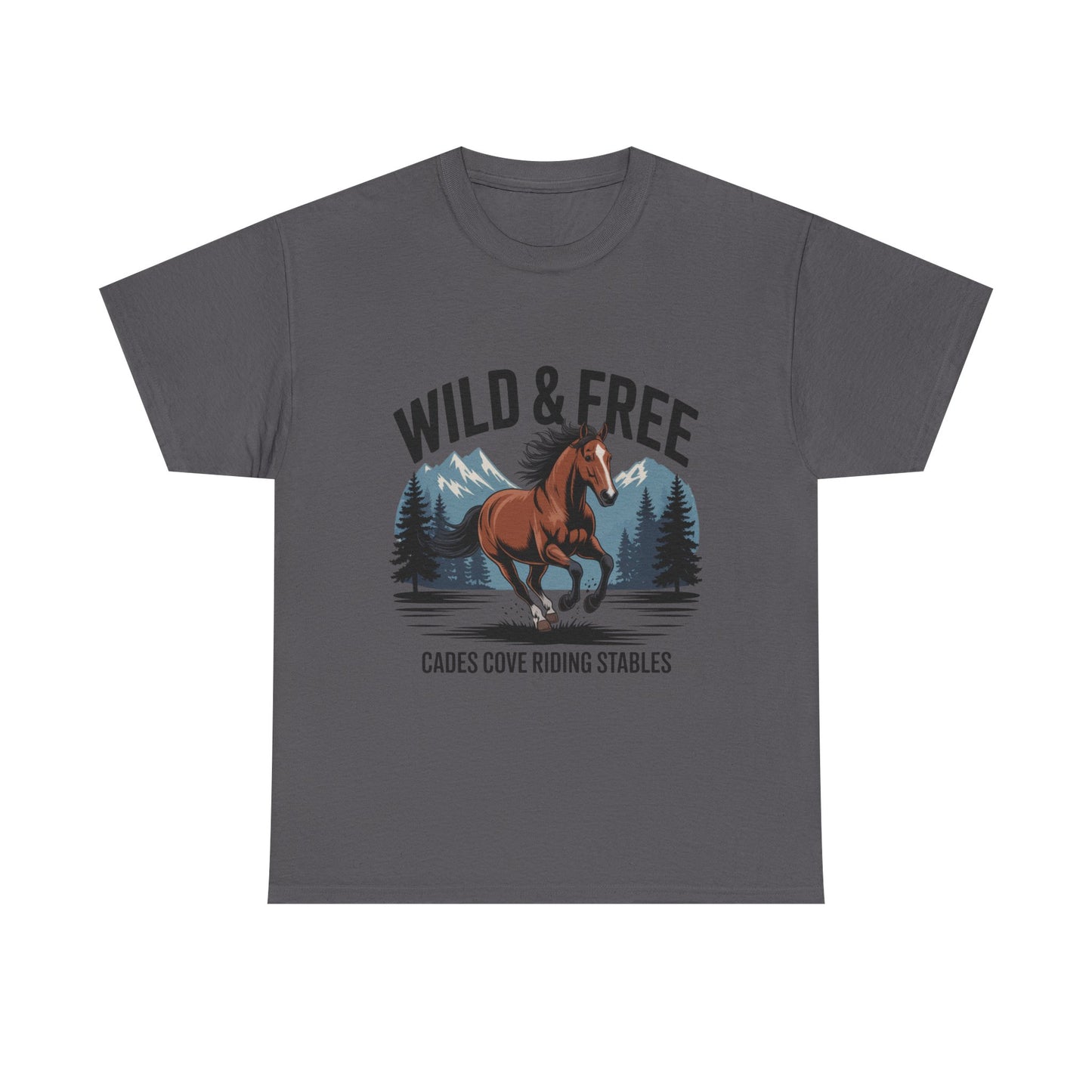 Wild & Free Cades Cove Riding Stables Shirt – Horse Lover Smoky Mountains Tee