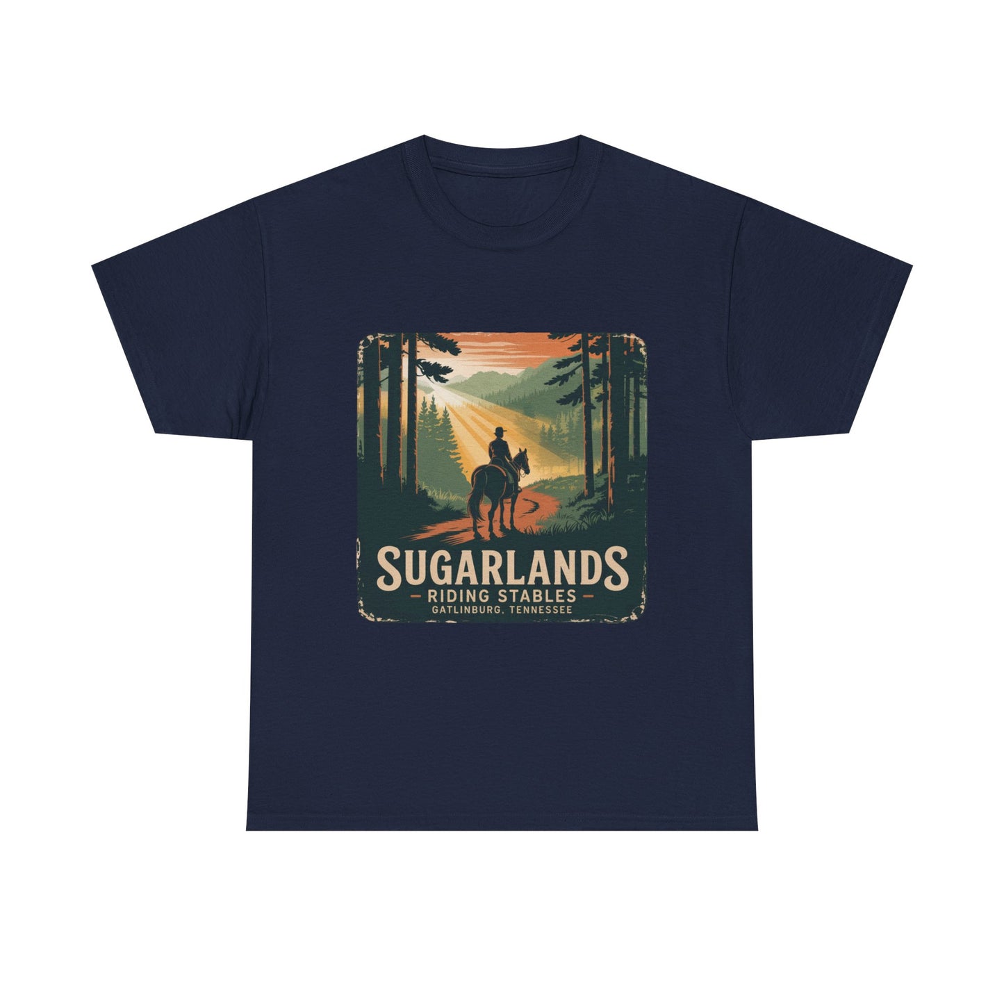 Sugarlands Riding Stables T-Shirt – Gatlinburg Tennessee Scenic Smoky Mountains Trail Tee