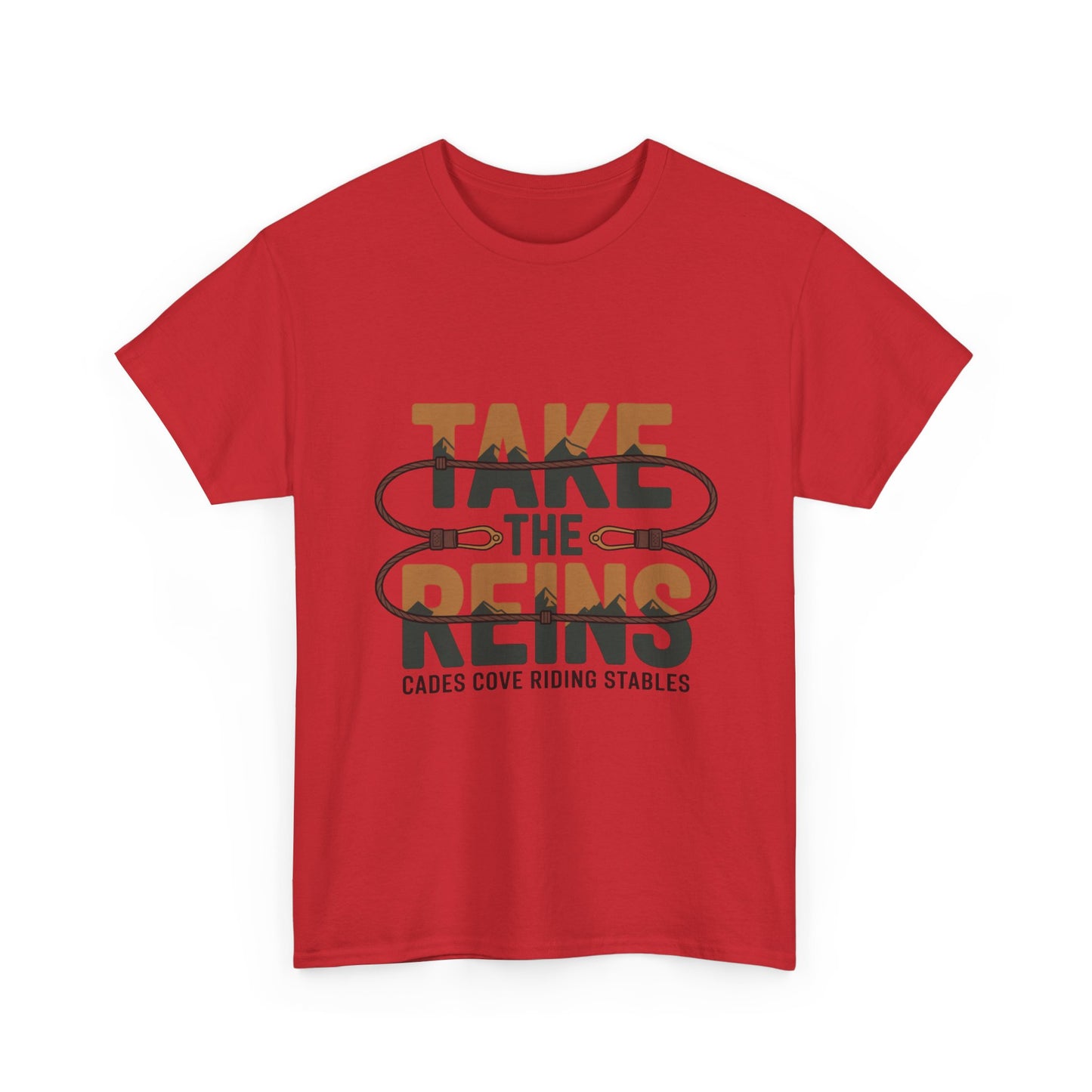Take the Reins T-Shirt – Cades Cove Riding Stables Smoky Mountains Horseback Riding Tee