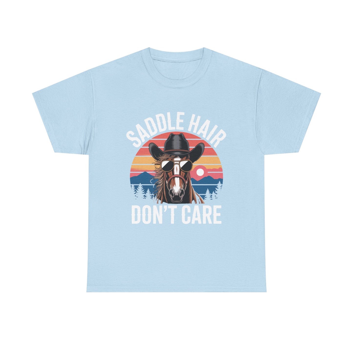 Saddle Hair Don't Care Horse Shirt – Funny Western Horse Lover Tee