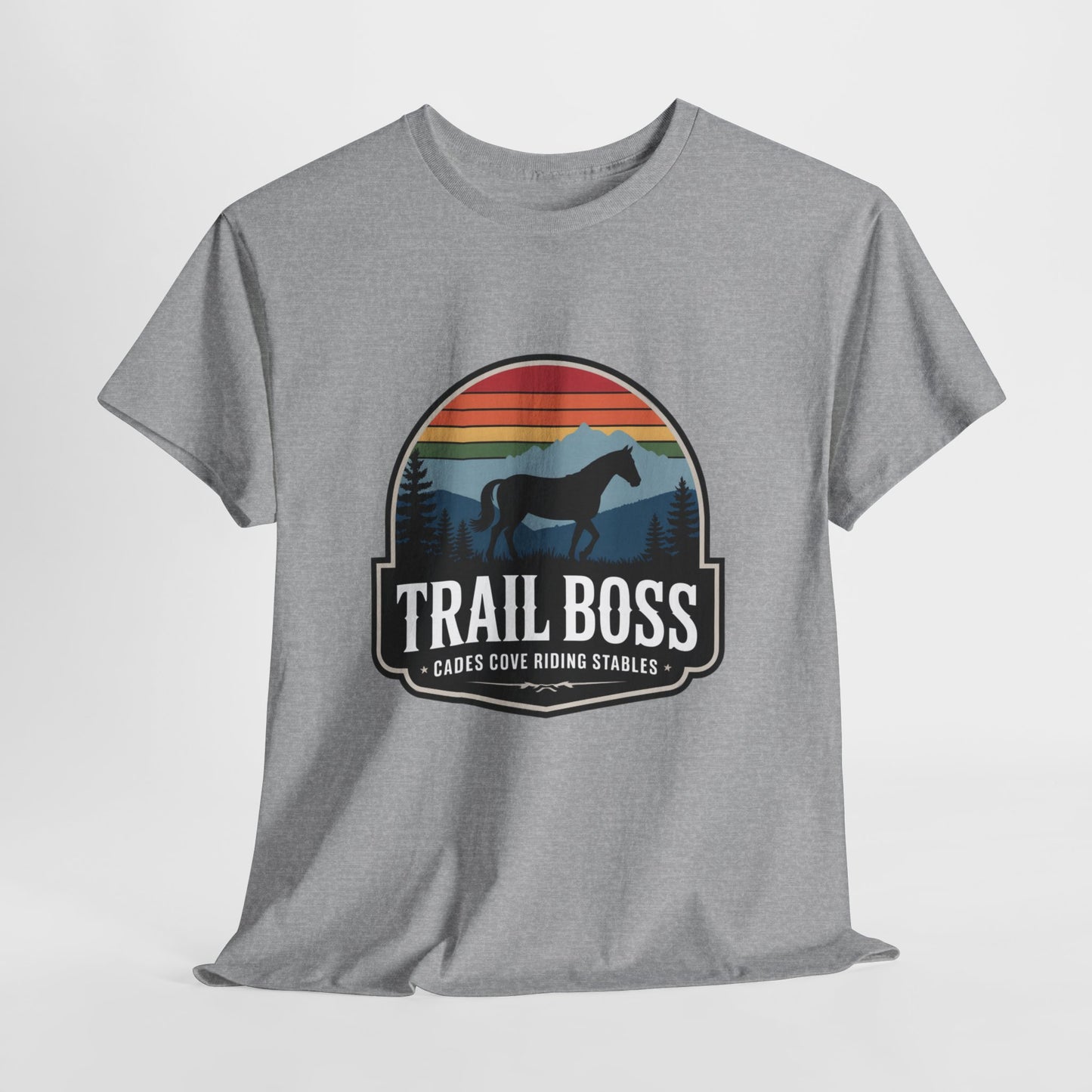 Trail Boss Cades Cove Riding Stables Shirt – Vintage Horseback Riding Smoky Mountains Tee