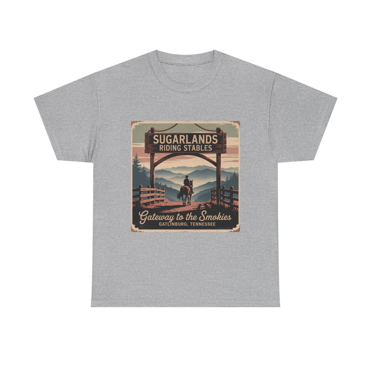 Sugarlands Riding Stables T-Shirt – Gateway to the Smokies Gatlinburg Tennessee Horseback Tee