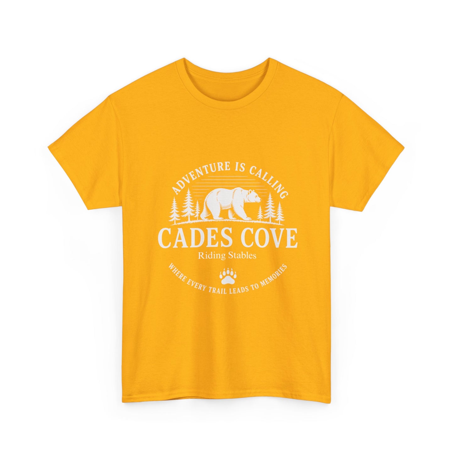 Cades Cove Riding Stables Adventure Is Calling Bear T-Shirt – Adult Smoky Mountains Tee