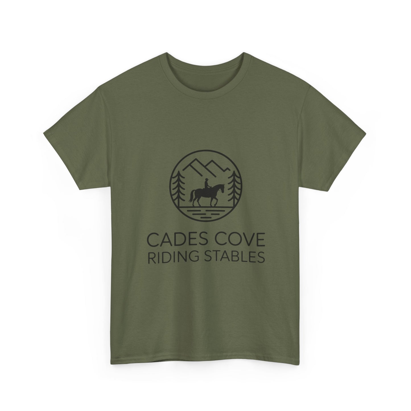 Cades Cove Riding Stables Circle Emblem T-Shirt – Smoky Mountains Western Trail Ride Tee