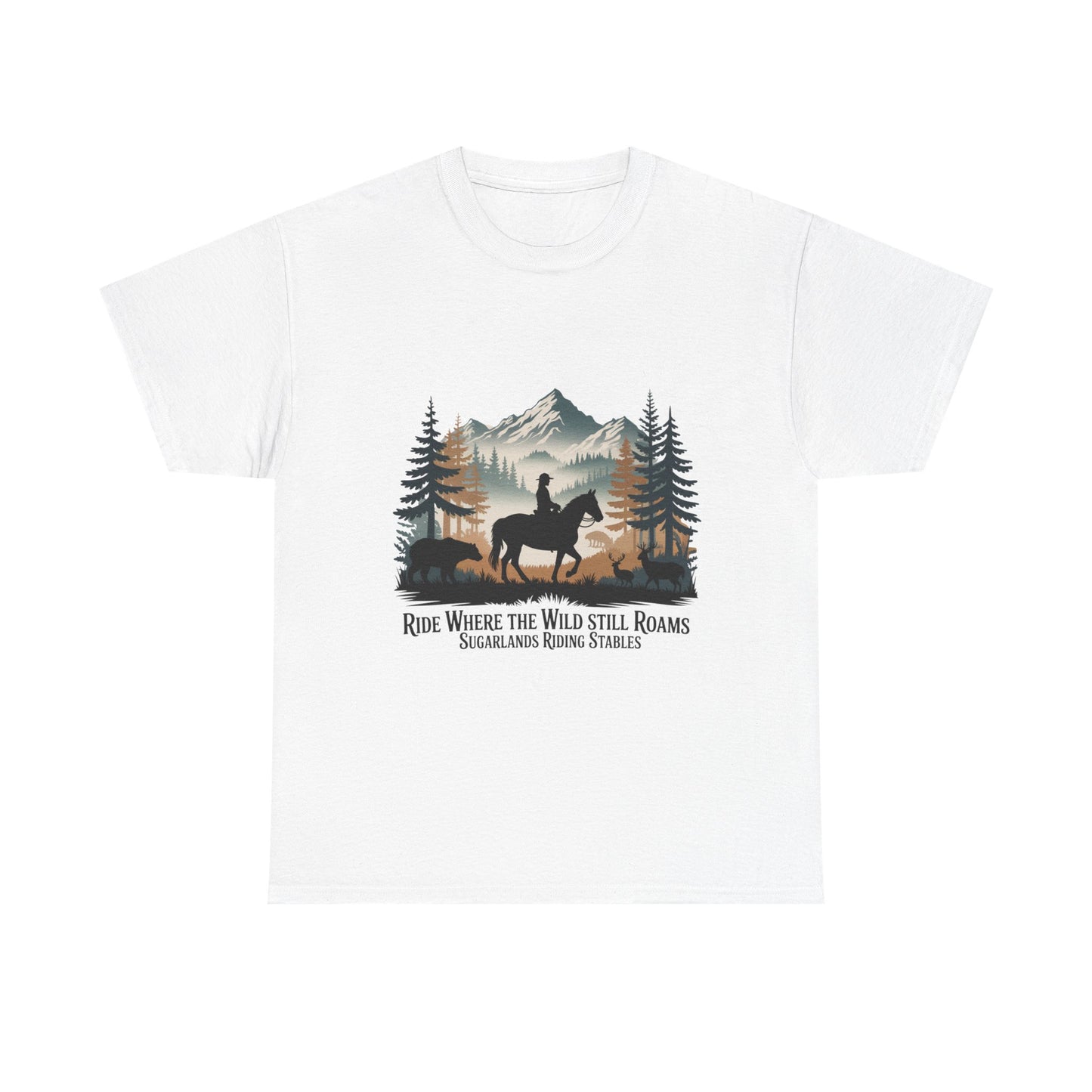 Ride Where the Wild Still Roams T-Shirt – Sugarlands Riding Stables Gatlinburg Tennessee Wildlife Tee