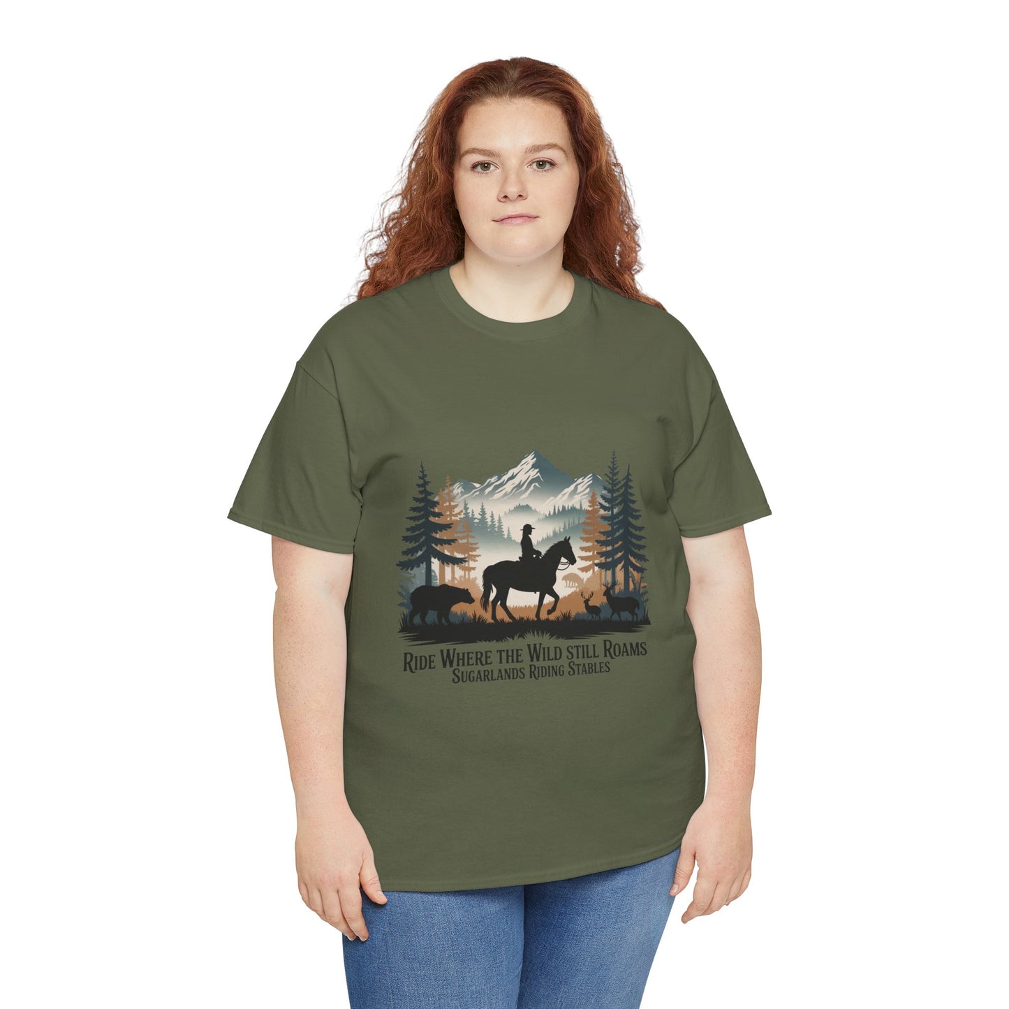 Ride Where the Wild Still Roams T-Shirt – Sugarlands Riding Stables Gatlinburg Tennessee Wildlife Tee