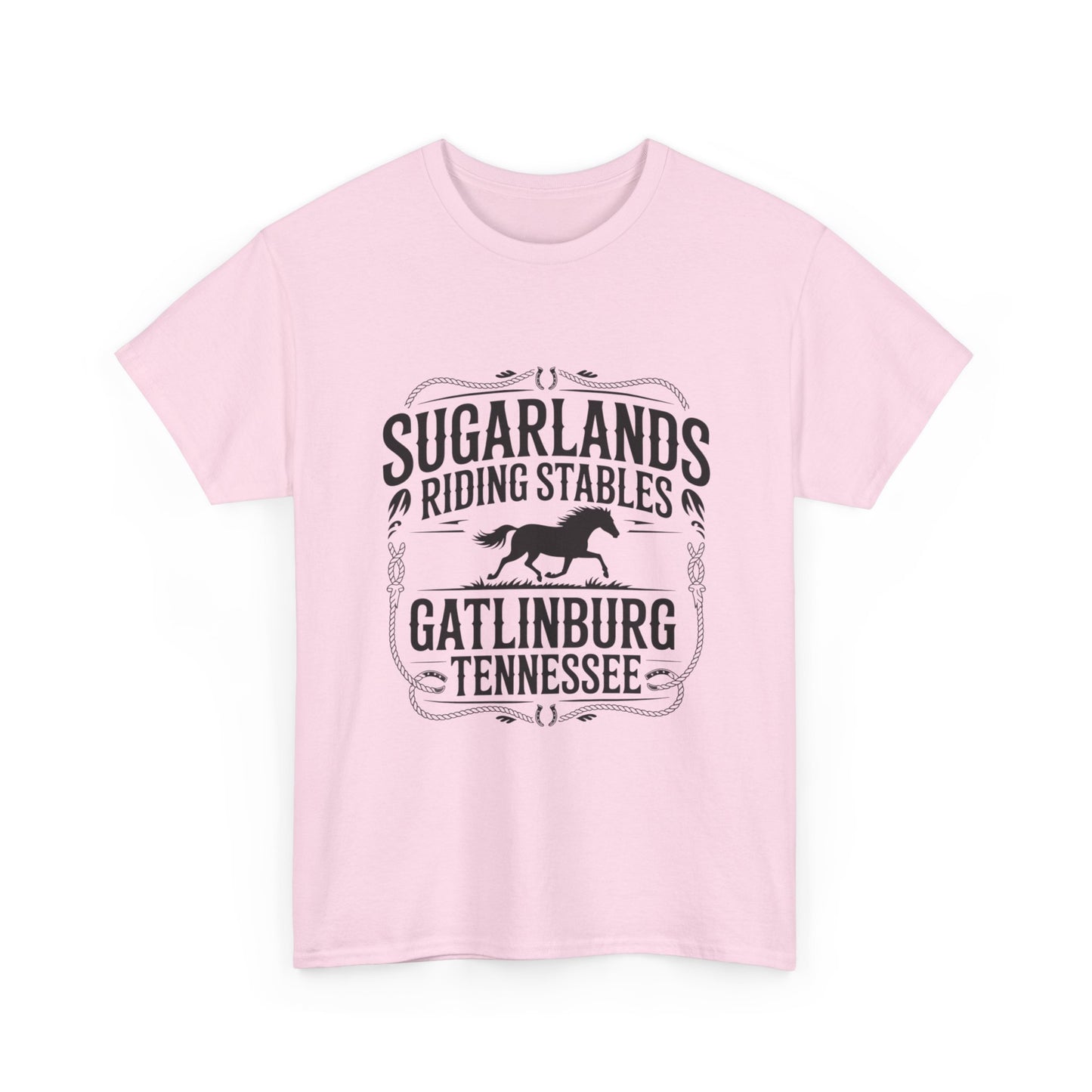Sugarlands Riding Stables T-Shirt – Gatlinburg Tennessee Horseshoe Western Logo Tee