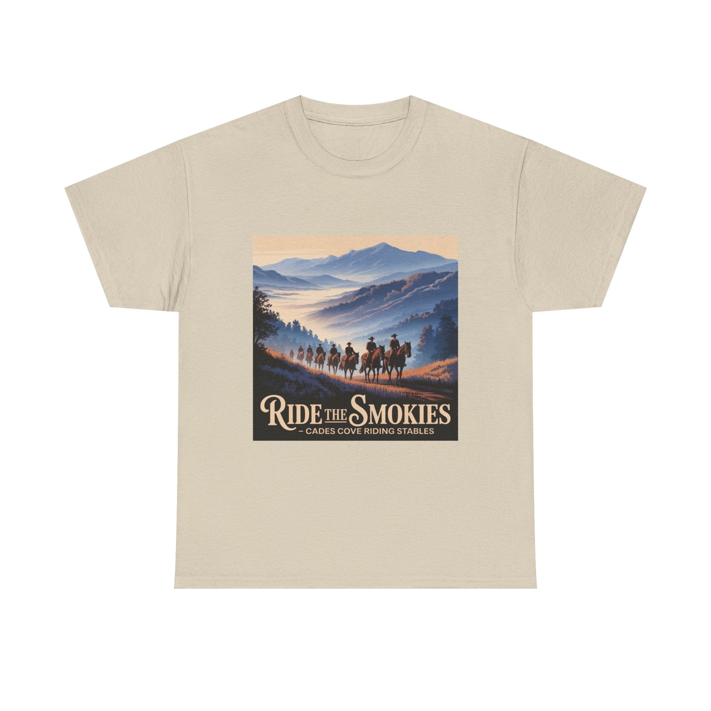 Ride the Smokies T-Shirt – Cades Cove Riding Stables Smoky Mountains Horseback Riding Tee