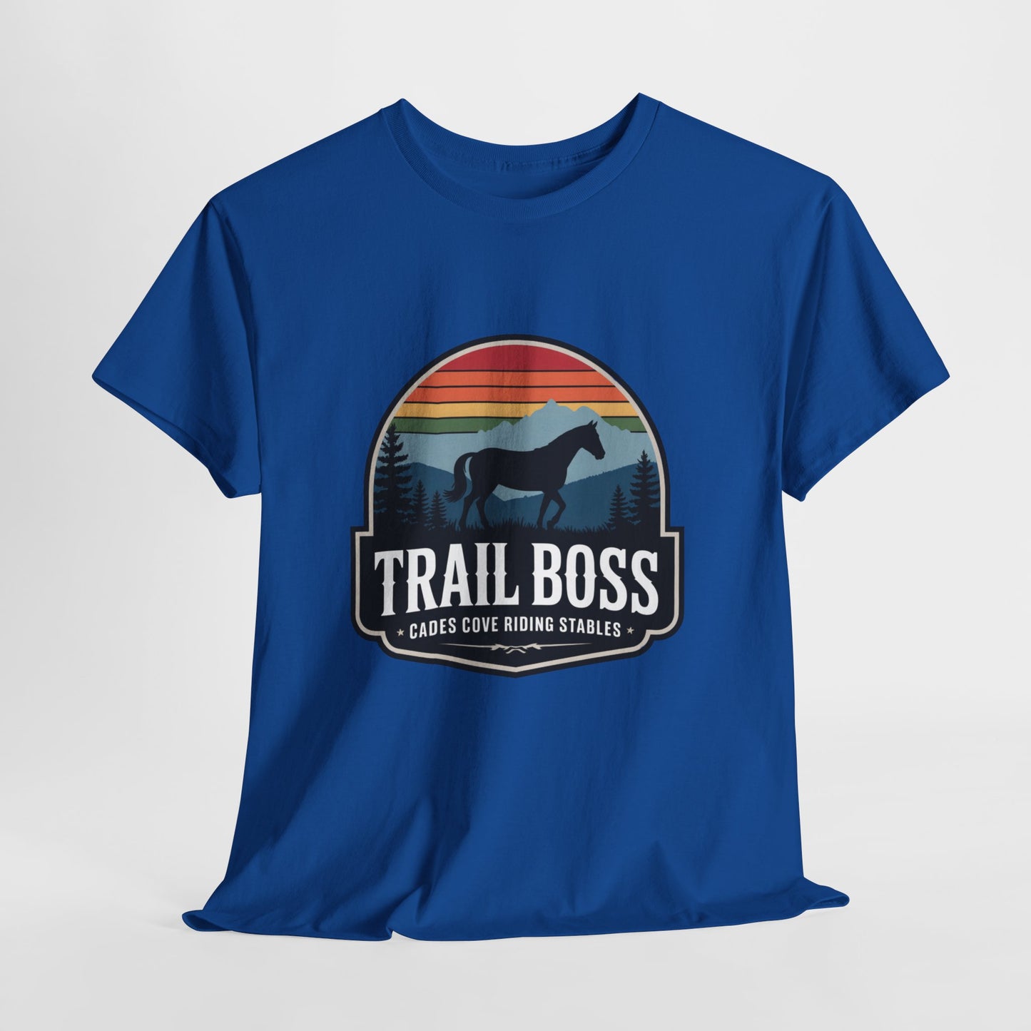 Trail Boss Cades Cove Riding Stables Shirt – Vintage Horseback Riding Smoky Mountains Tee