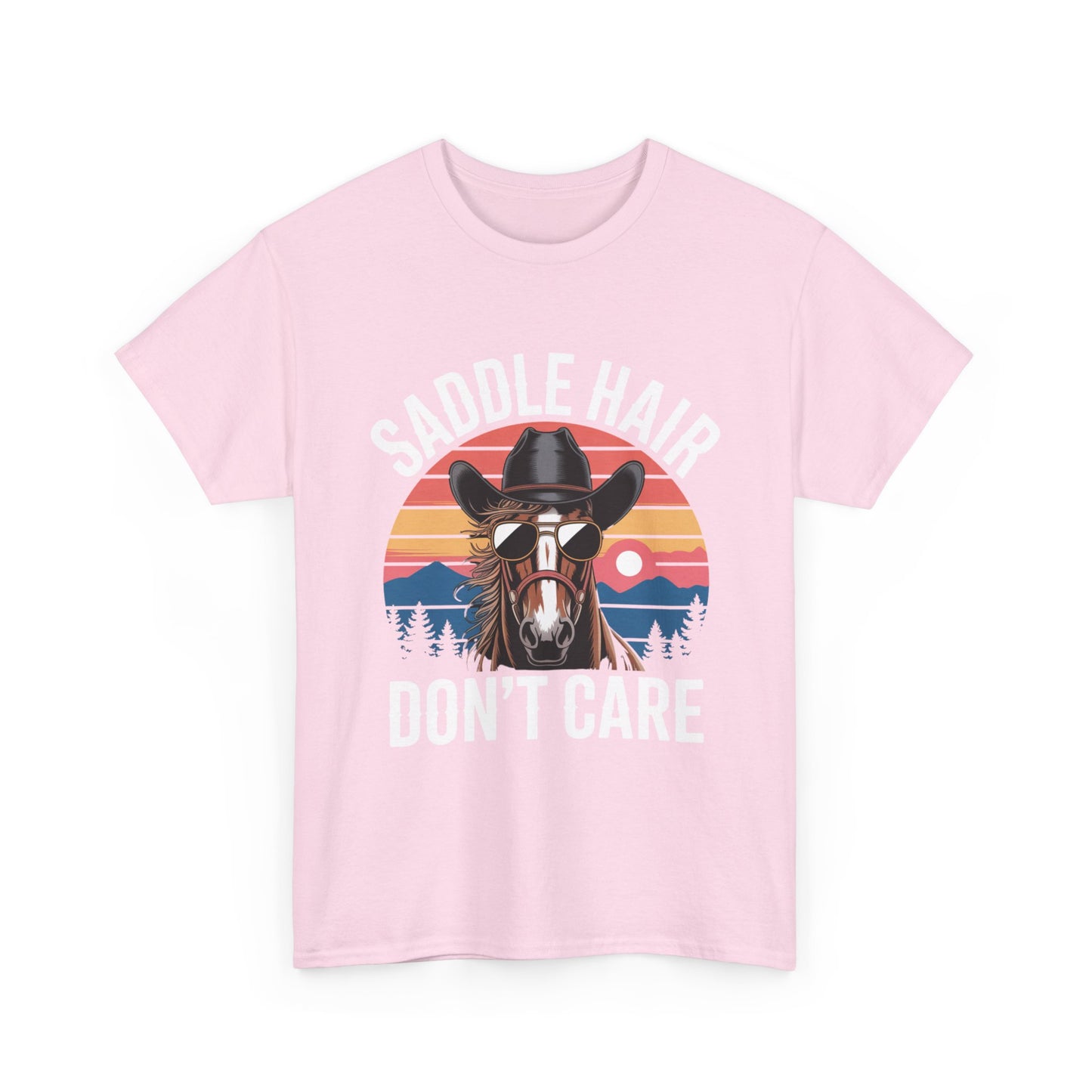 Saddle Hair Don't Care Horse Shirt – Funny Western Horse Lover Tee