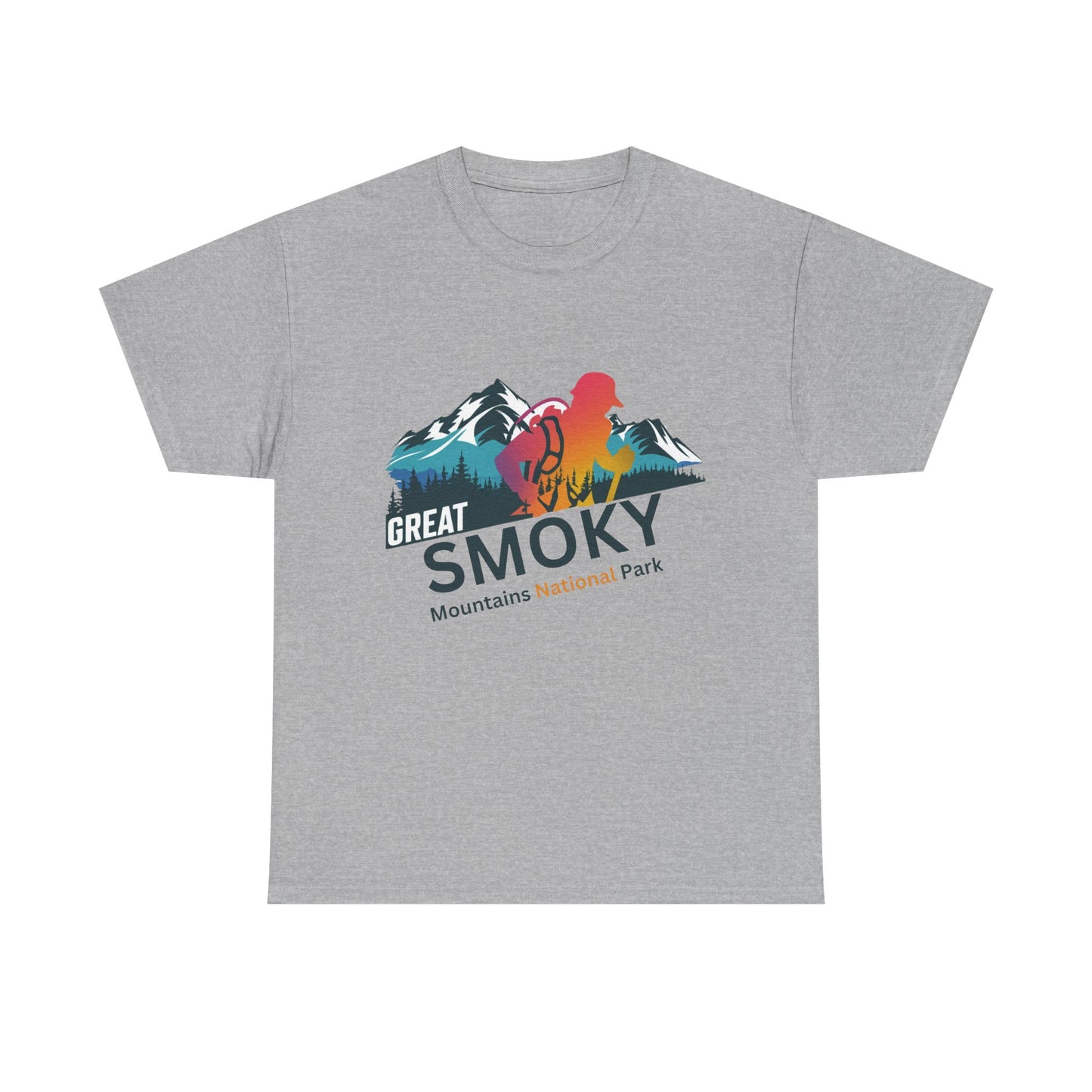 Great Smoky Mountains National Park Hiker Unisex Heavy Cotton Tee